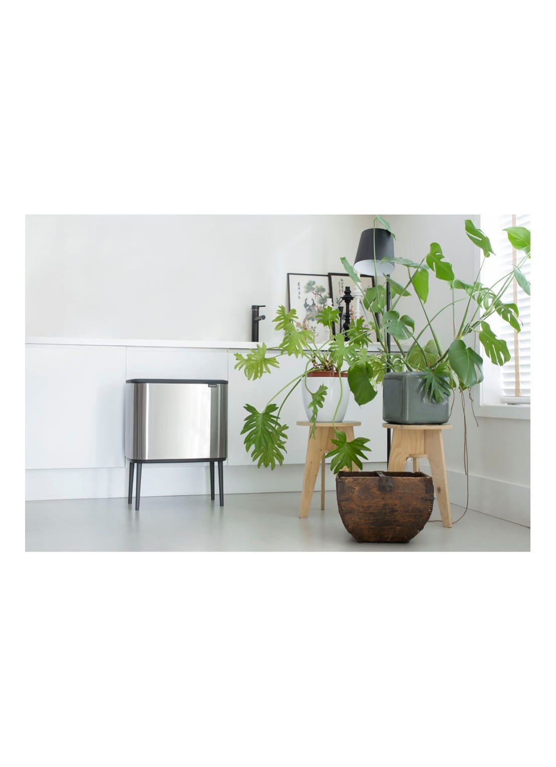 Brabantia Bo Touch Bin recyling duo prullenbak met deksel op pootjes 11 + 23 liter - detail 6 zilver