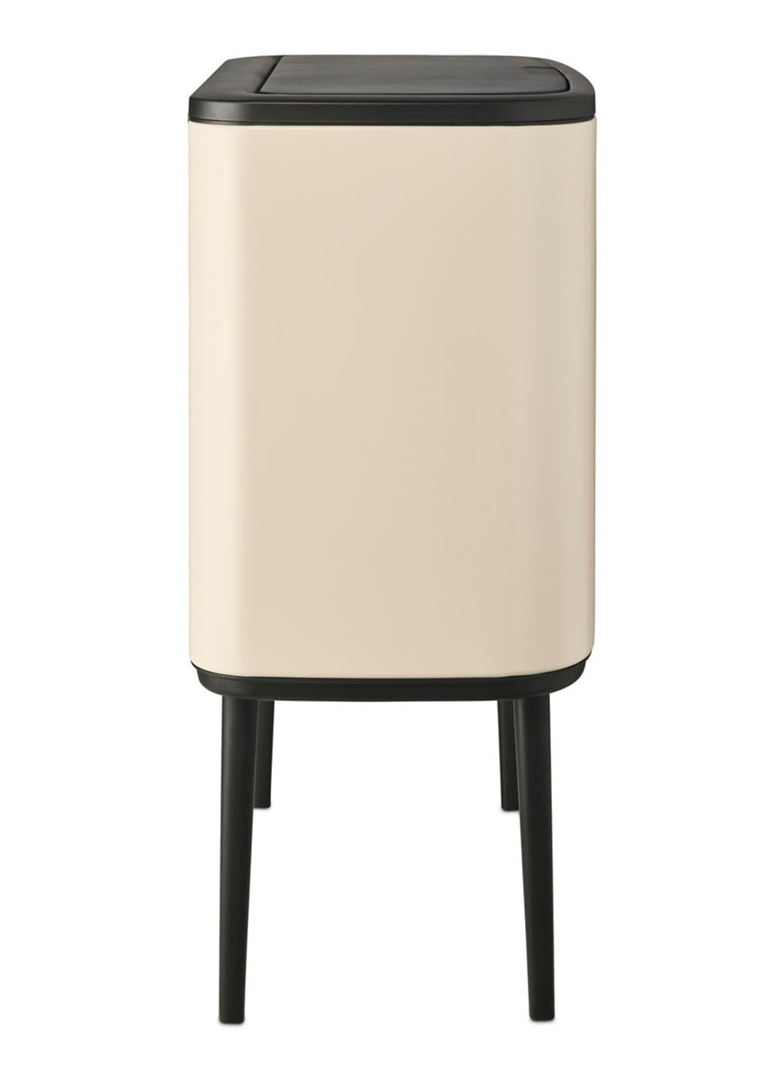 Brabantia Bo Touch Bin recyling duo prullenbak met deksel op pootjes 11 + 23 liter - detail gebroken wit