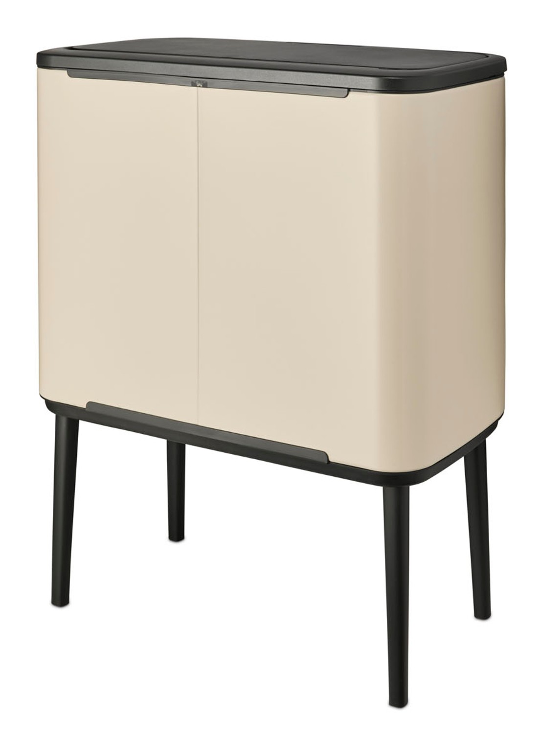 Brabantia Bo Touch Bin recyling duo prullenbak met deksel op pootjes 11 + 23 liter - detail 2 gebroken wit
