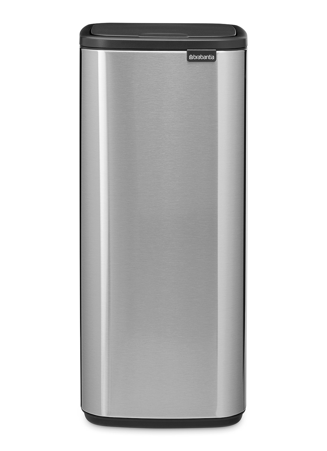 Brabantia Bo touch prullenbak 30 liter - voorkant 2 zilver