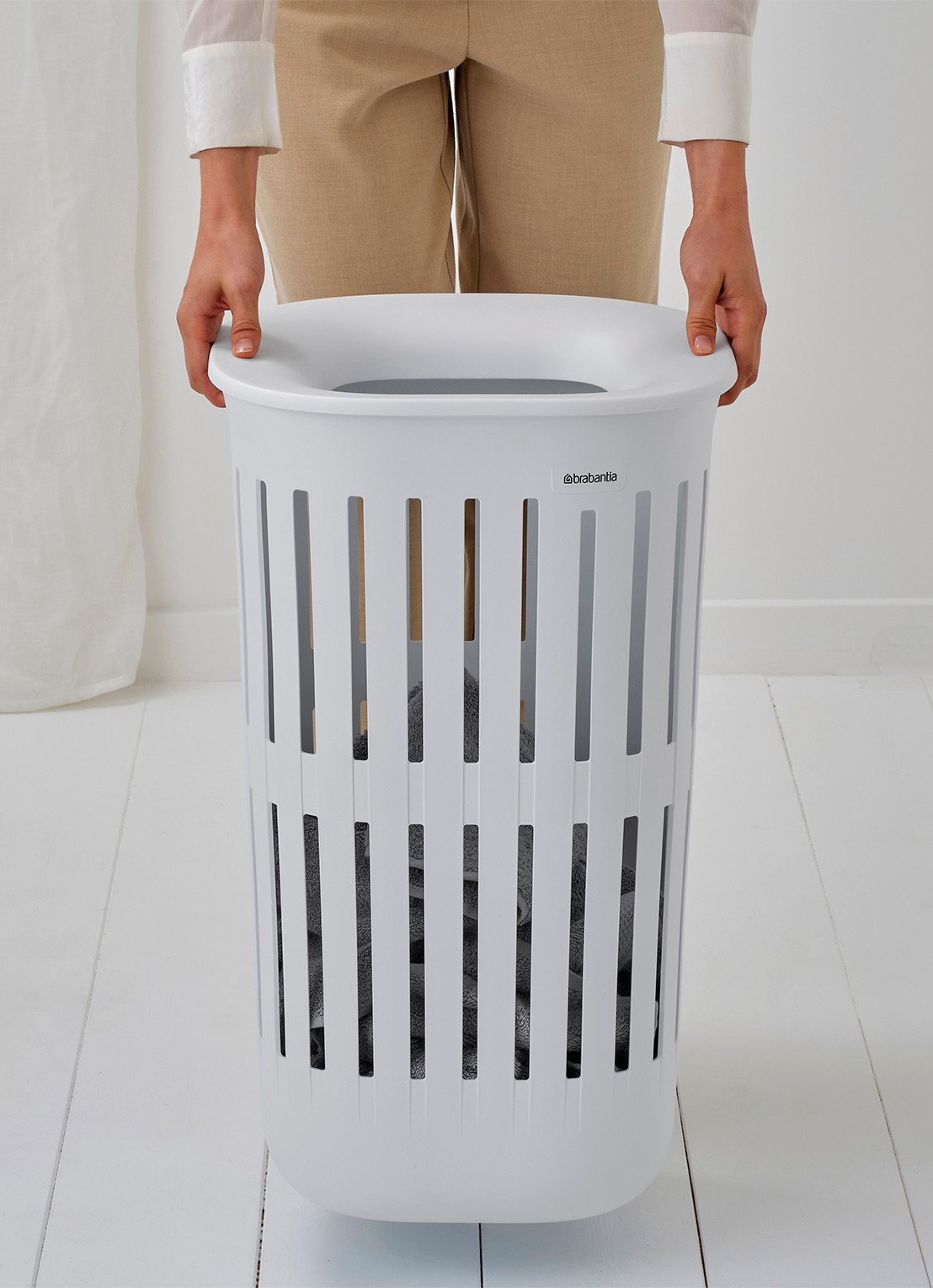Brabantia Collect-It wasmand 55 liter set van 2 - achterkant wit