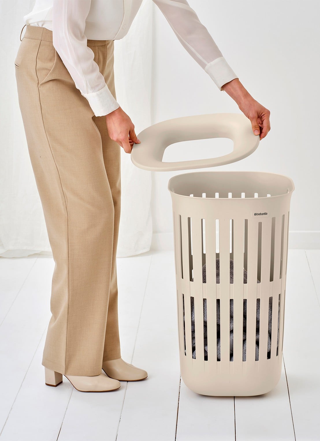 Brabantia Collect-It wasmand 55 liter set van 2 - detail 3 beige