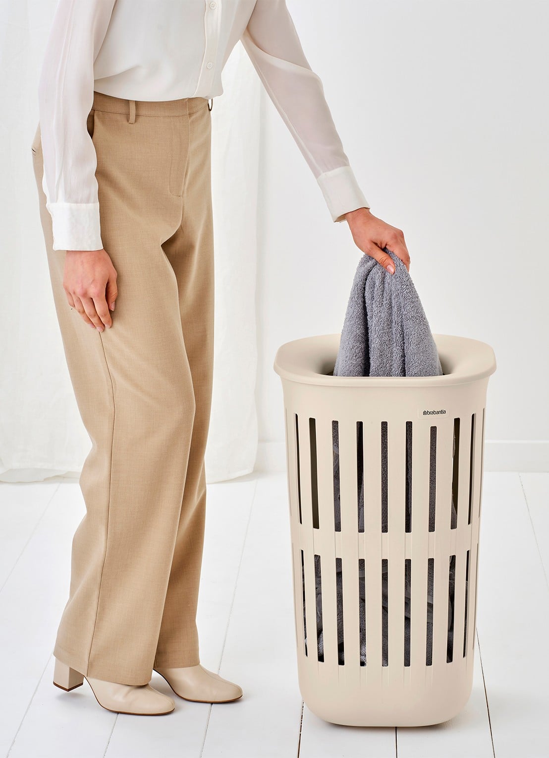 Brabantia Collect-It wasmand 55 liter set van 2 - detail 4 beige
