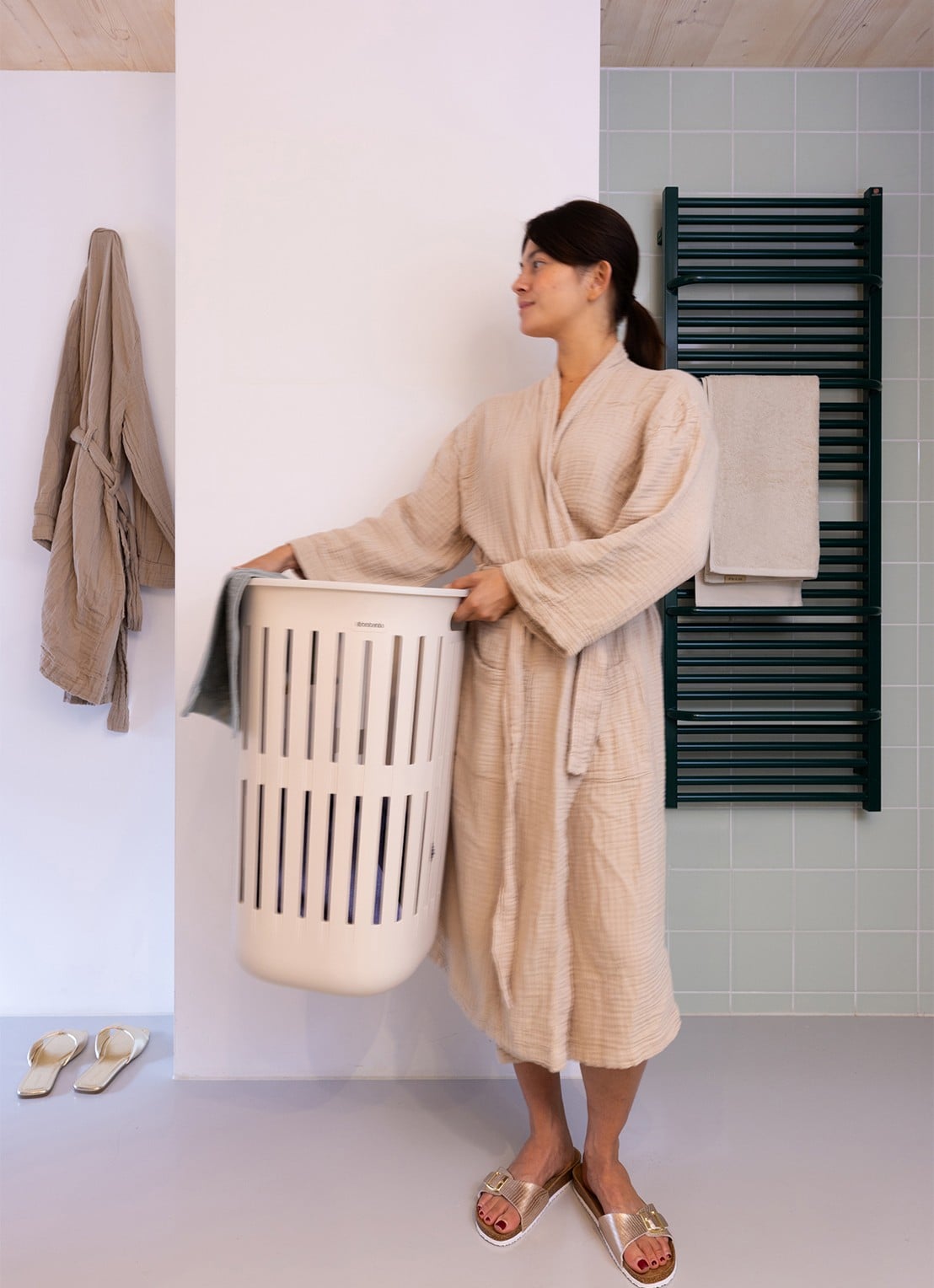Brabantia Collect-It wasmand 55 liter set van 2 - detail 6 beige
