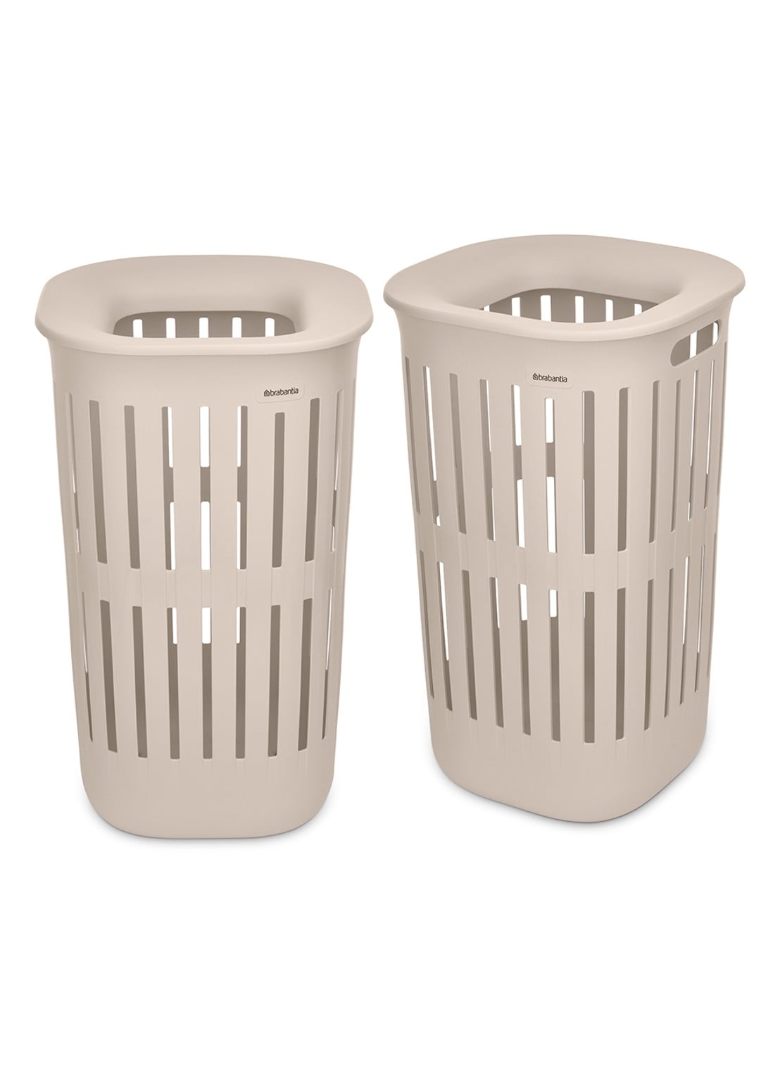 Brabantia Collect-It wasmand 55 liter set van 2 - voorkant beige