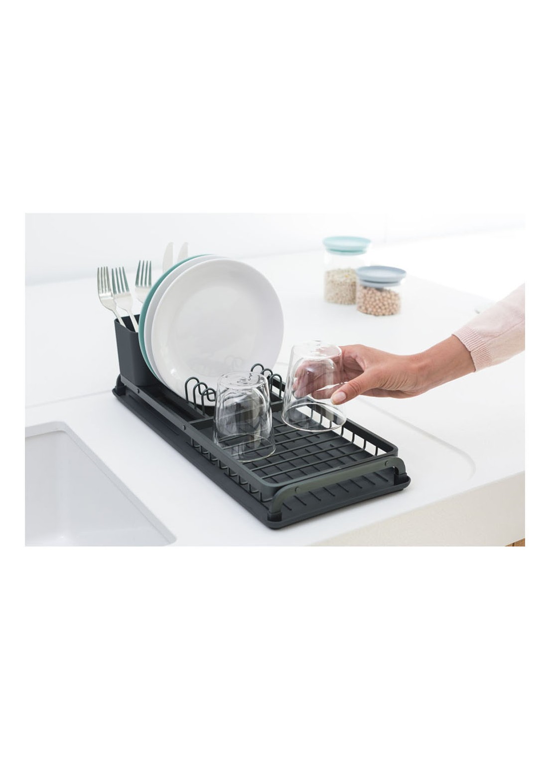 Brabantia Compact Dish afdruiprek - detail 6 donkergrijs
