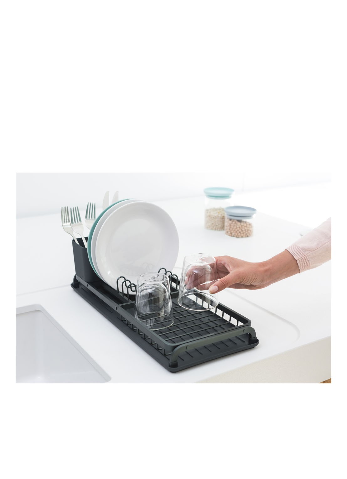 Brabantia Compact Dish afdruiprek - detail 7 donkergrijs
