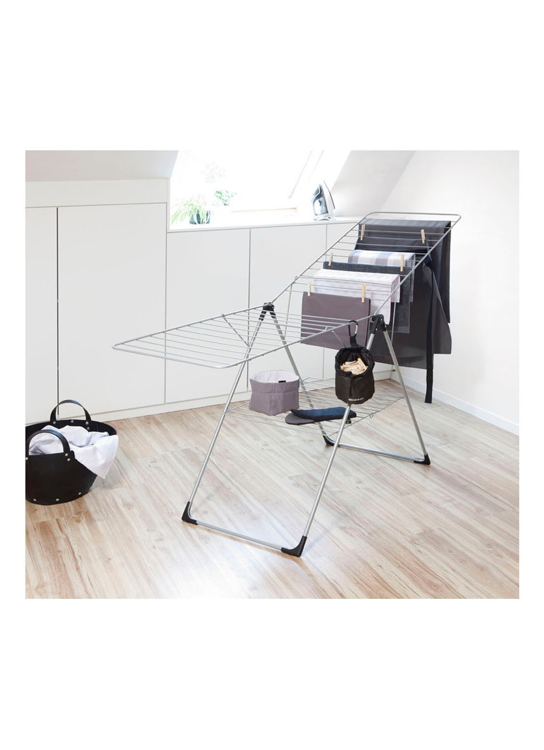 Brabantia Droogrek T-model - voorkant 2 zilver
