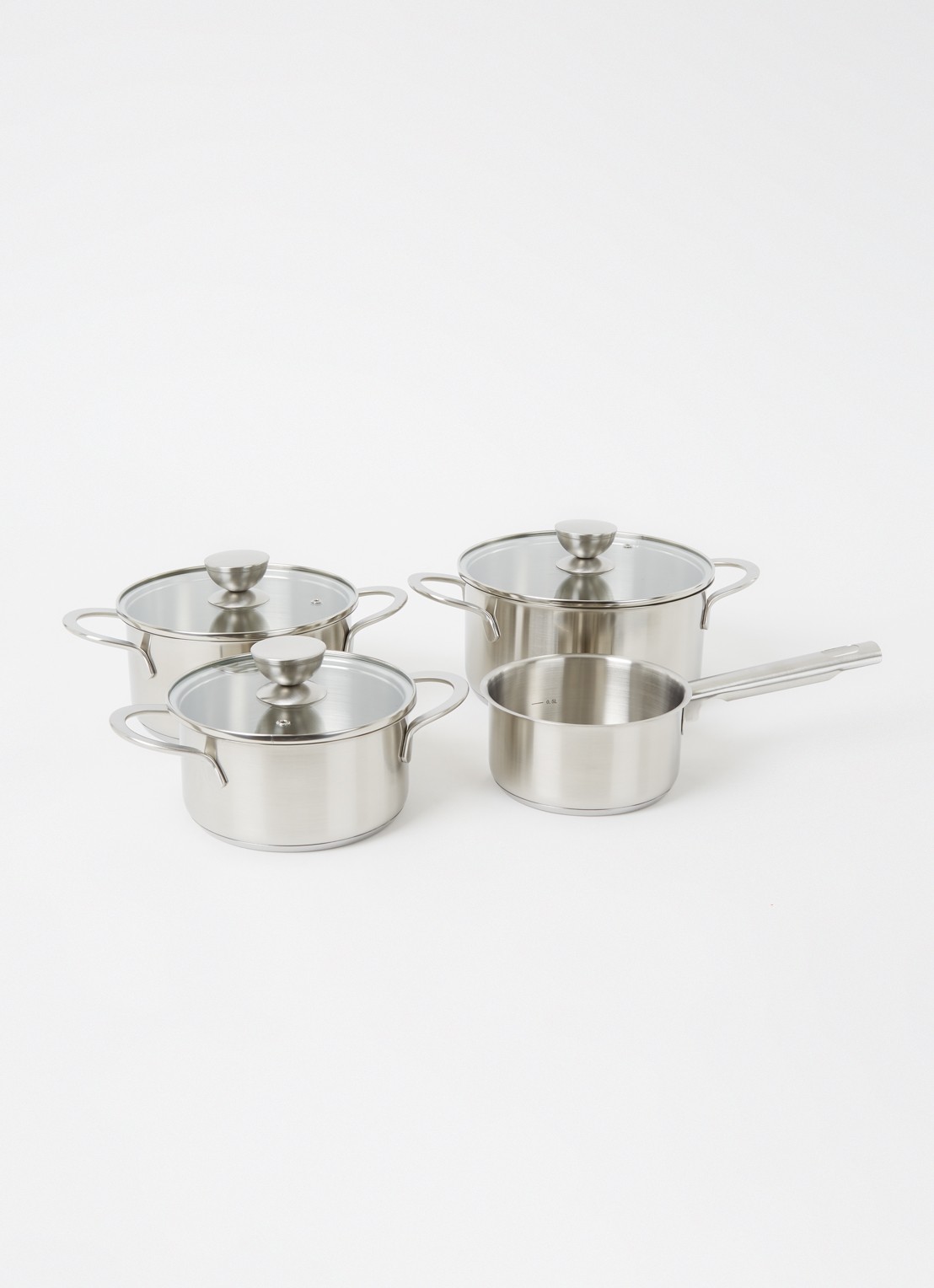 Brabantia Futura pannenset 4-delig - voorkant 2 zilver
