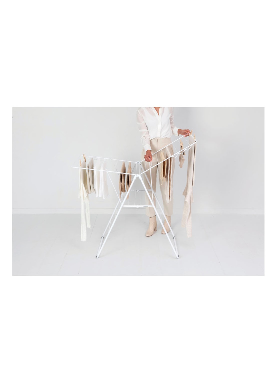 Brabantia Hangon droogrek 20 meter - voorkant 2 wit