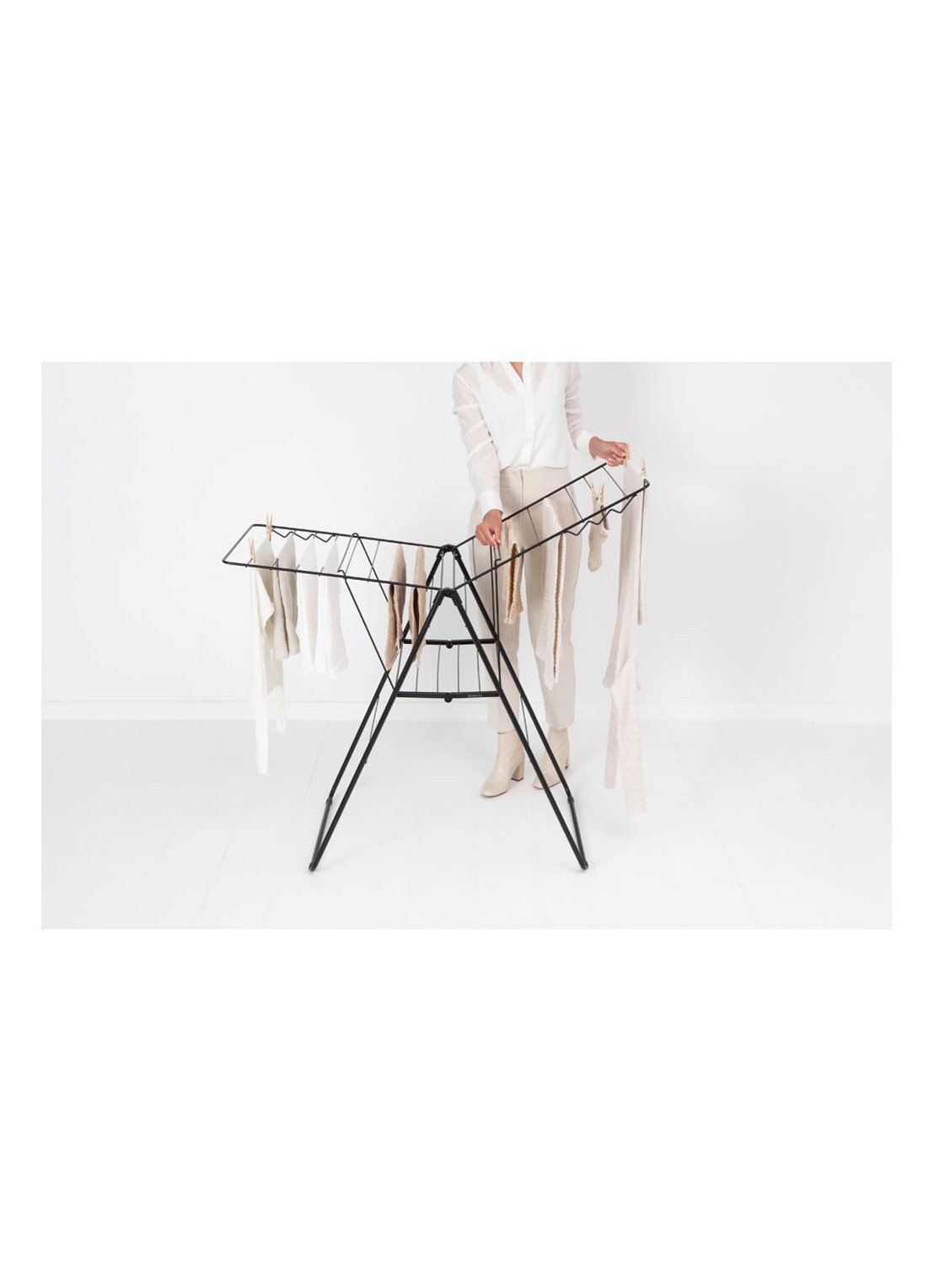 Brabantia Hangon droogrek 20 meter - voorkant 7 zwart