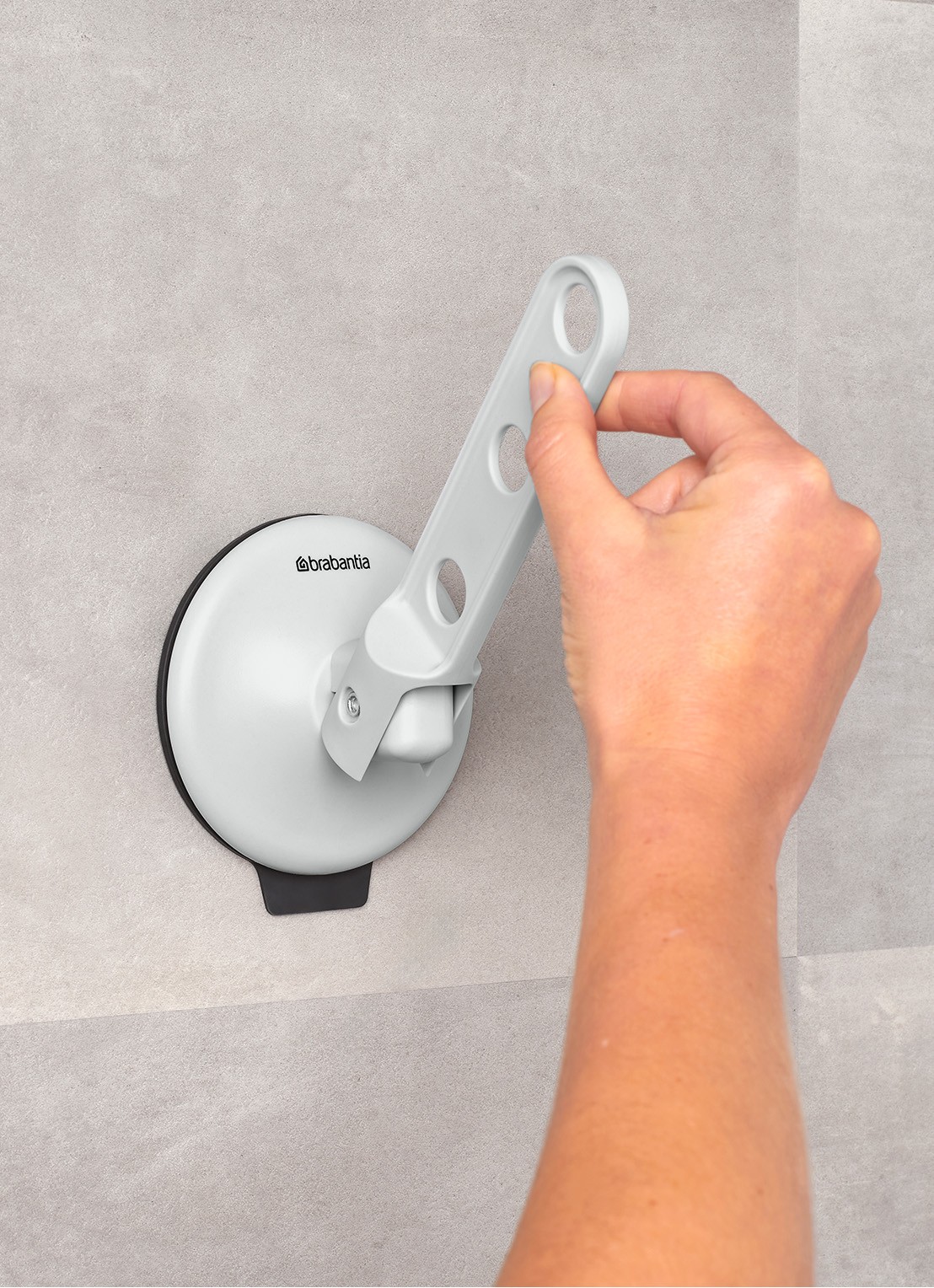 Brabantia Inklapbare kledinghaak met zuignap  - detail 3 lichtgrijs