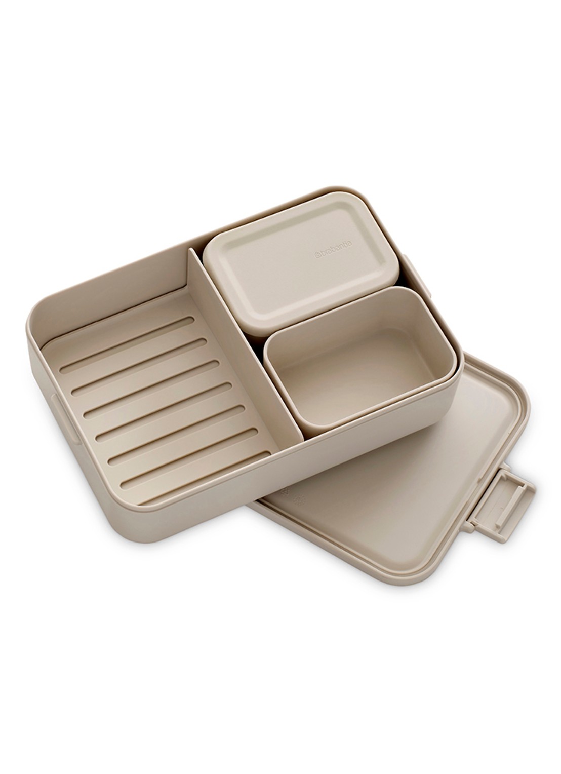 Brabantia Make & Take bento lunchbox/broodtrommel - voorkant beige