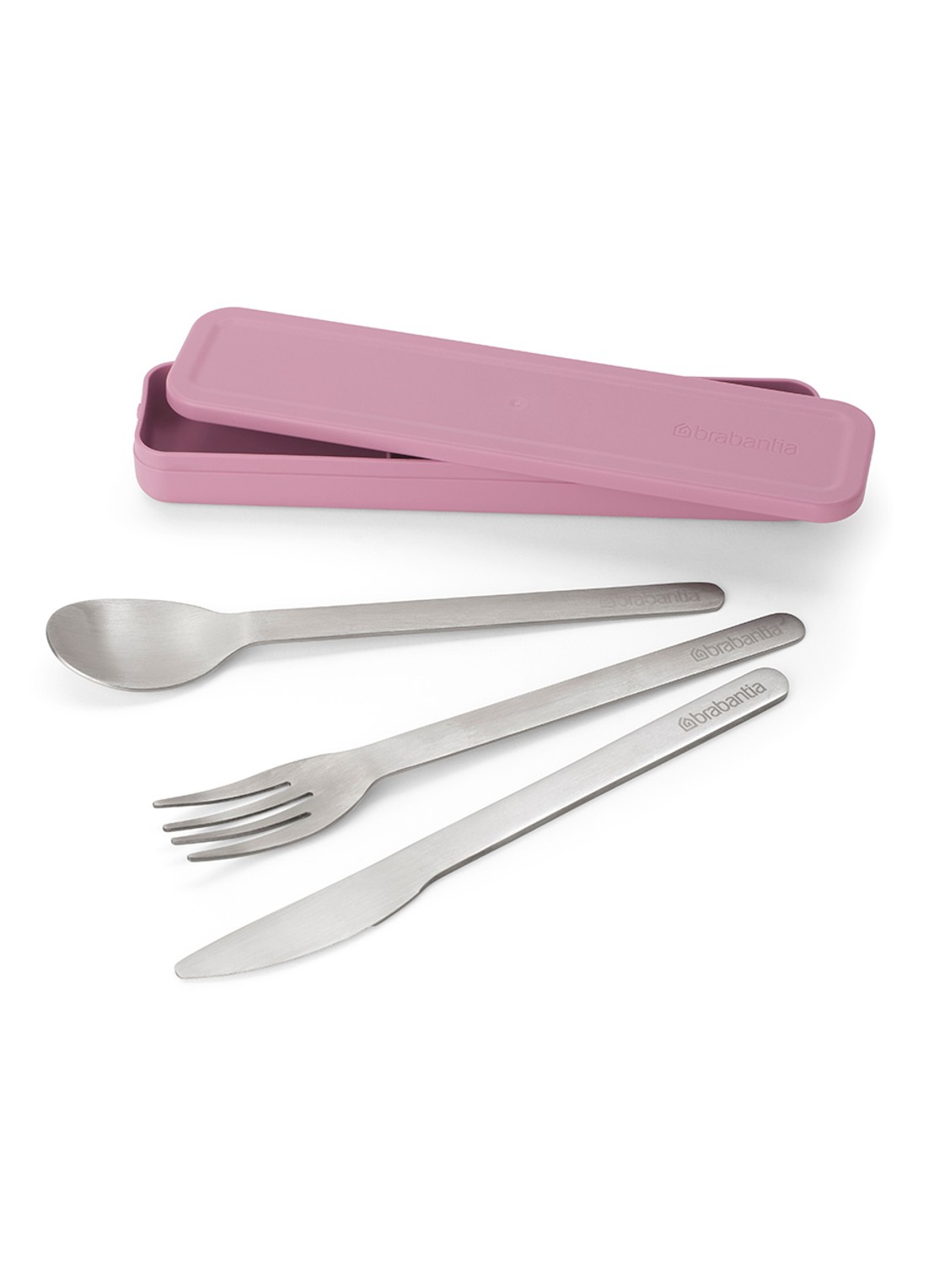 Brabantia Make & Take bestekset 3-delig - achterkant 3 donkerroze