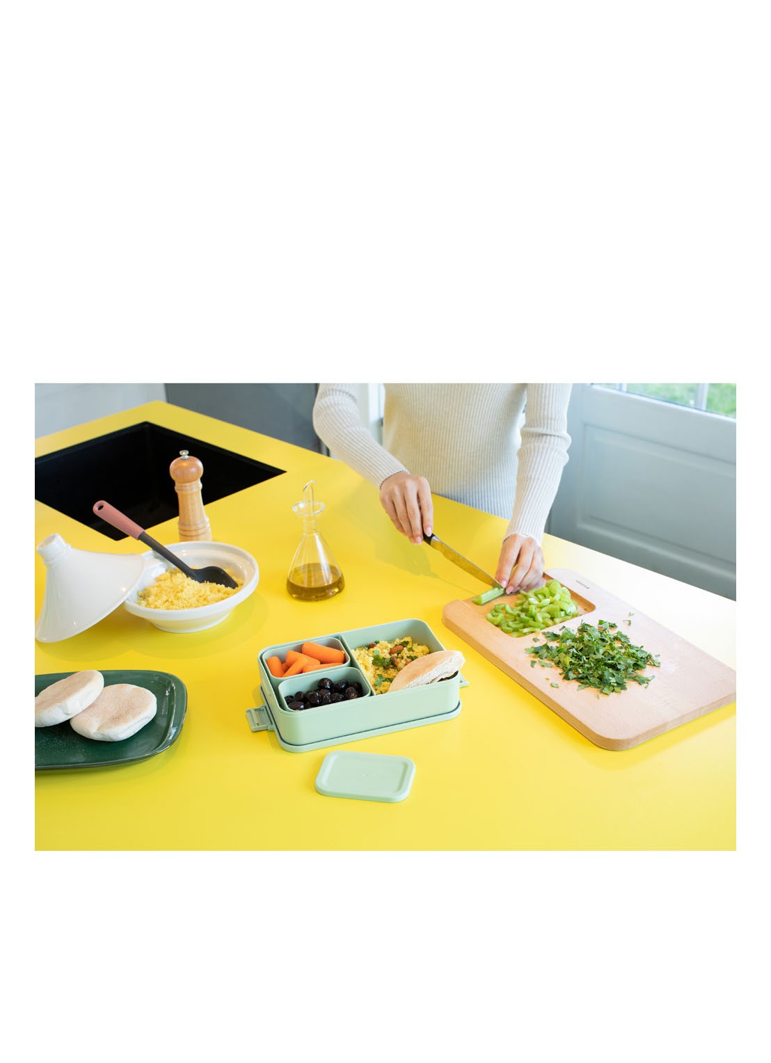 Brabantia Make & Take large lunchbox  - detail 3 mint