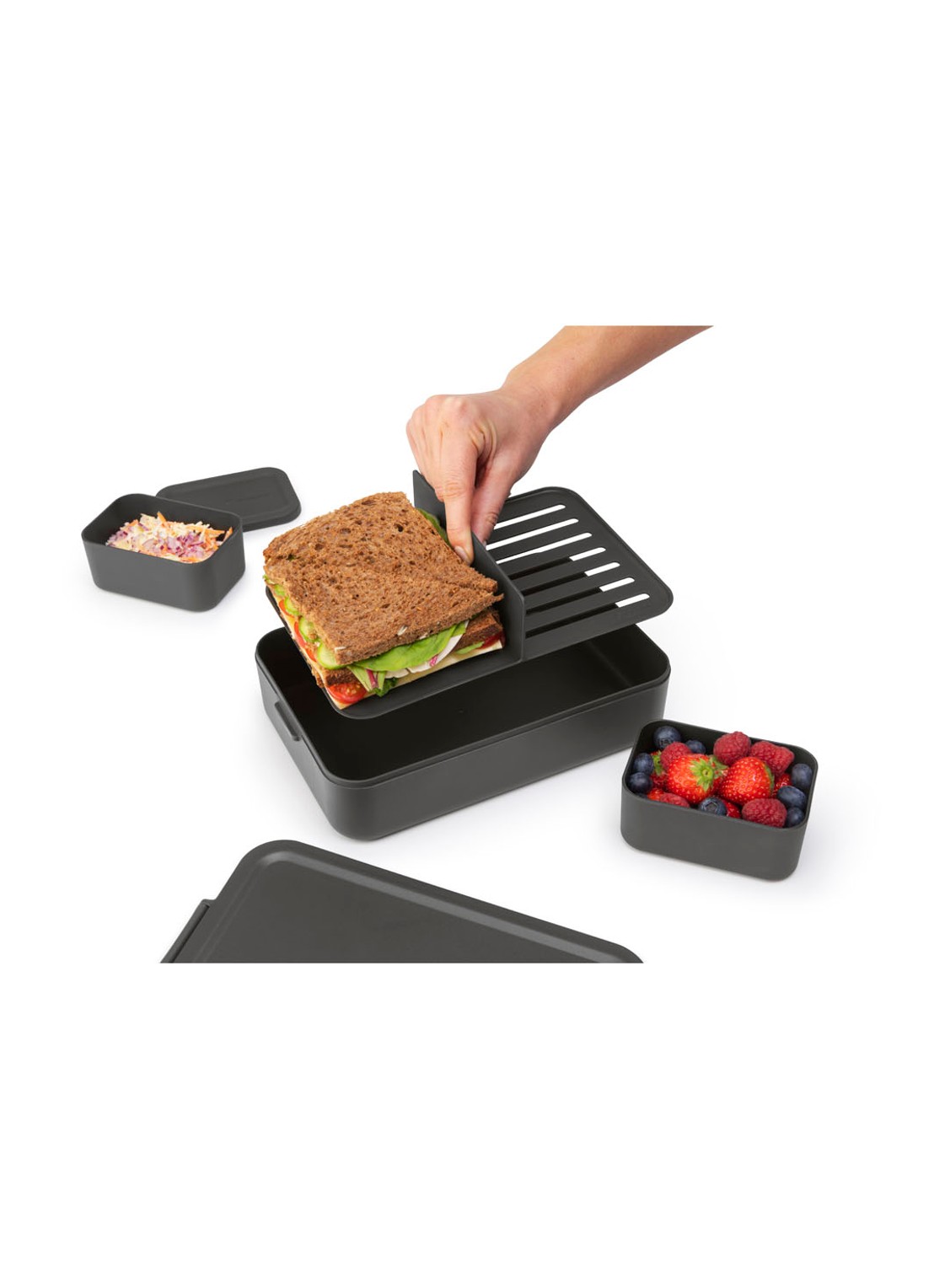 Brabantia Make & Take large lunchbox  - detail 5 donkergrijs