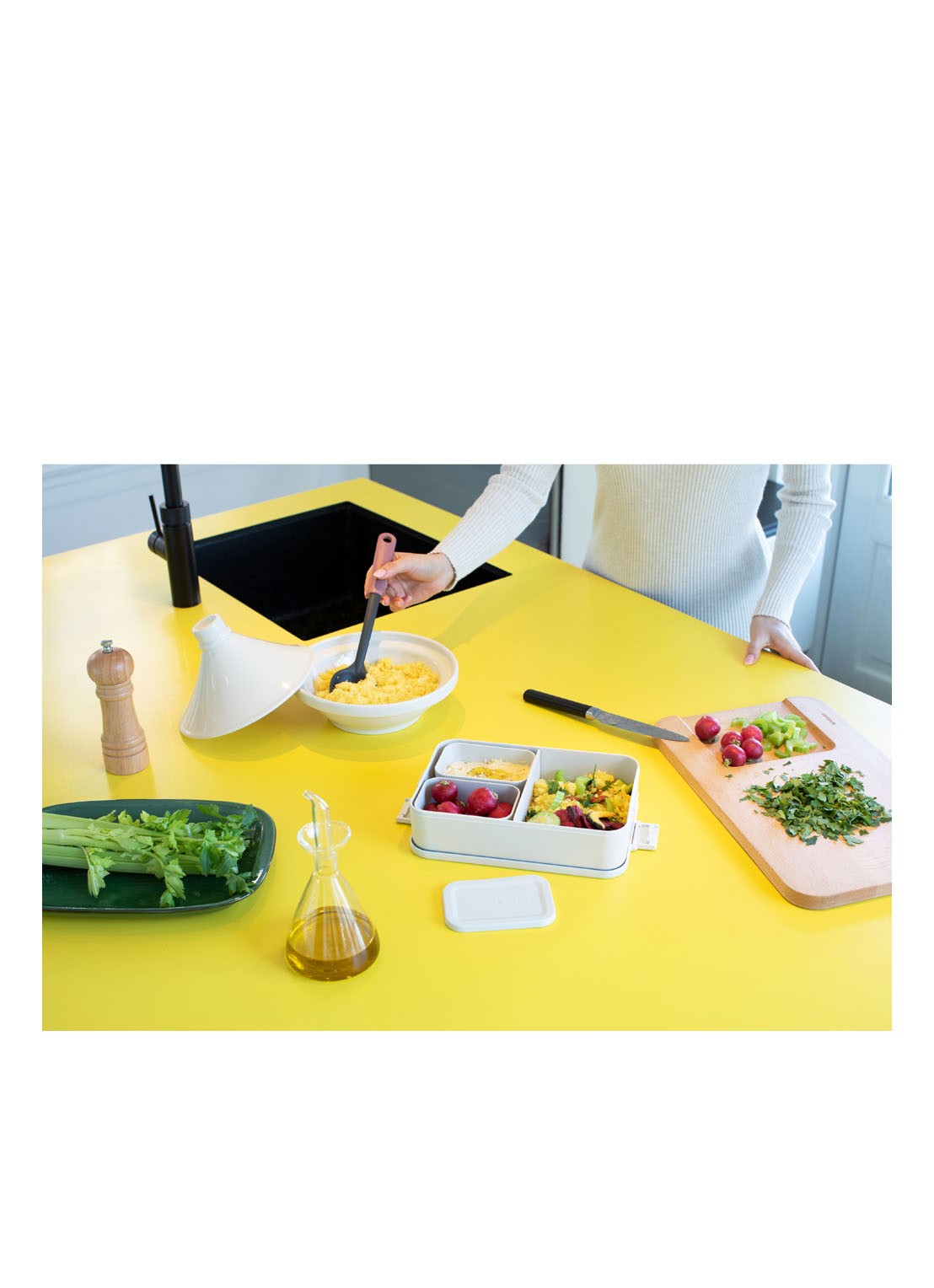 Brabantia Make & Take large lunchbox  - detail 6 lichtgrijs