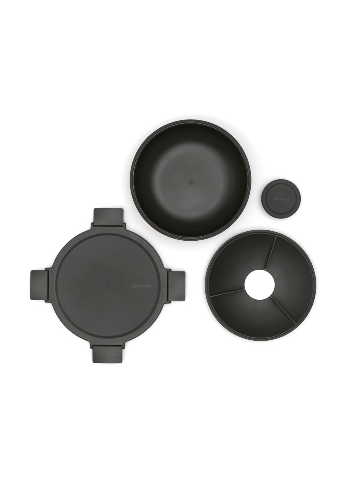 Brabantia Make & Take lunchbox 1,3 liter - achterkant 6 donkergrijs