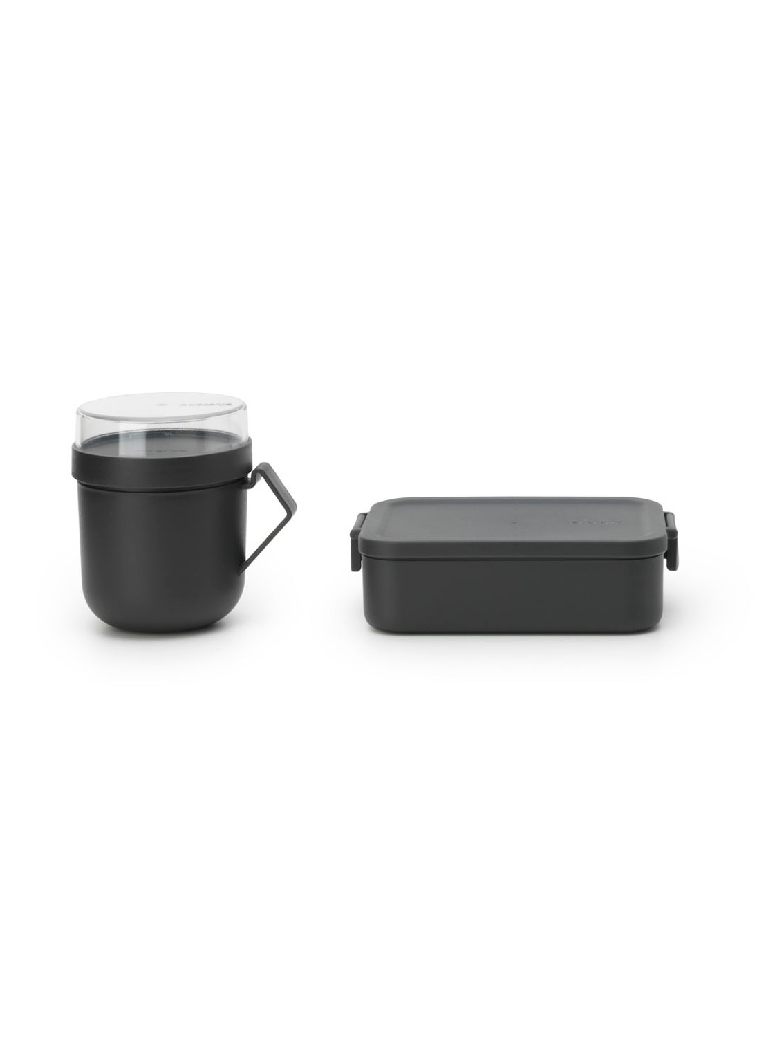 Brabantia Make & Take lunchset 2-delig - voorkant donkergrijs