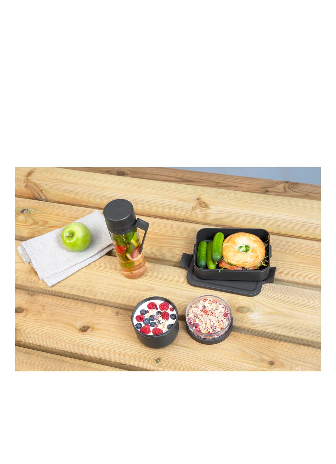 Brabantia Make & Take ontbijt- en lunchset 3-delig - detail 5 donkergrijs