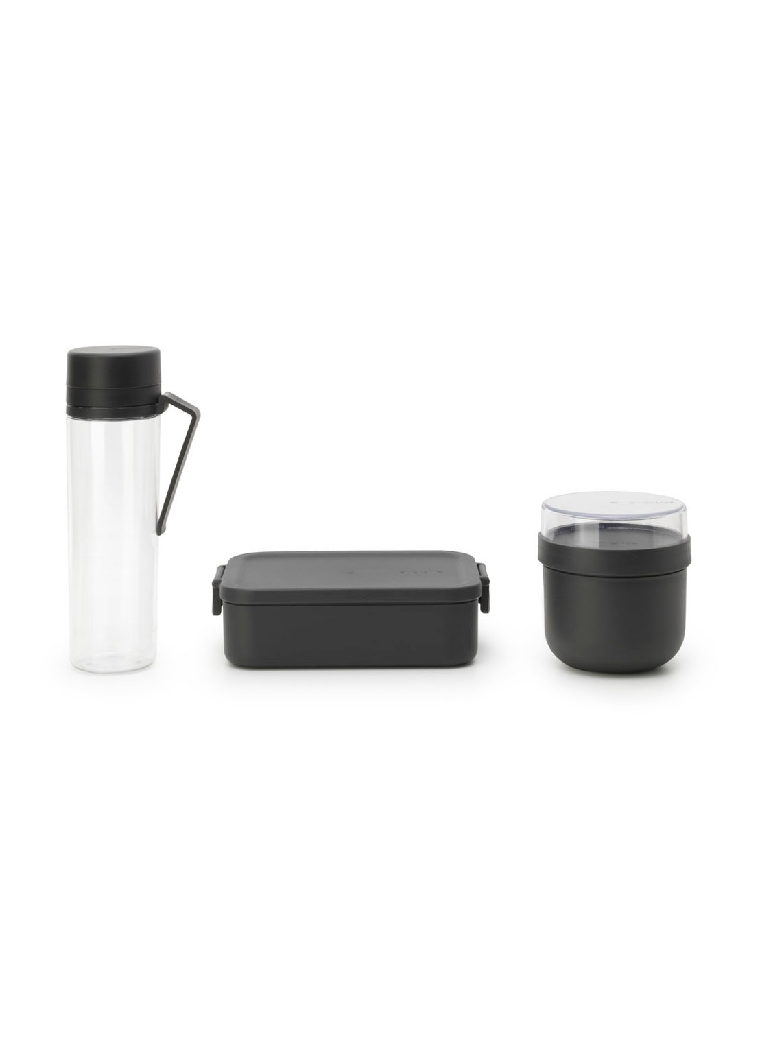 Brabantia Make & Take ontbijt- en lunchset 3-delig - voorkant 2 donkergrijs