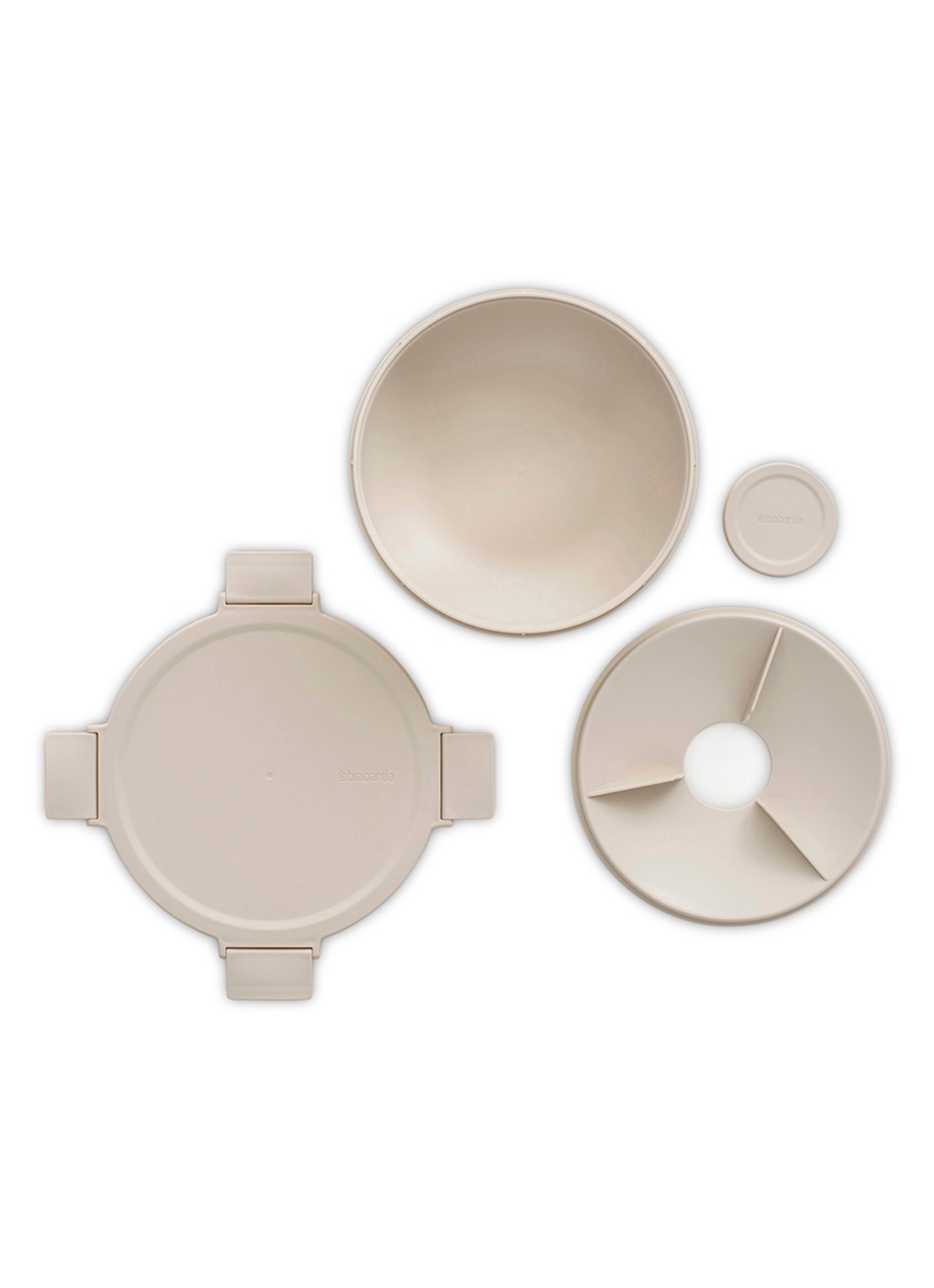 Brabantia Make & Take Salade Lunchbox To Go 1,3 liter - achterkant 8 beige