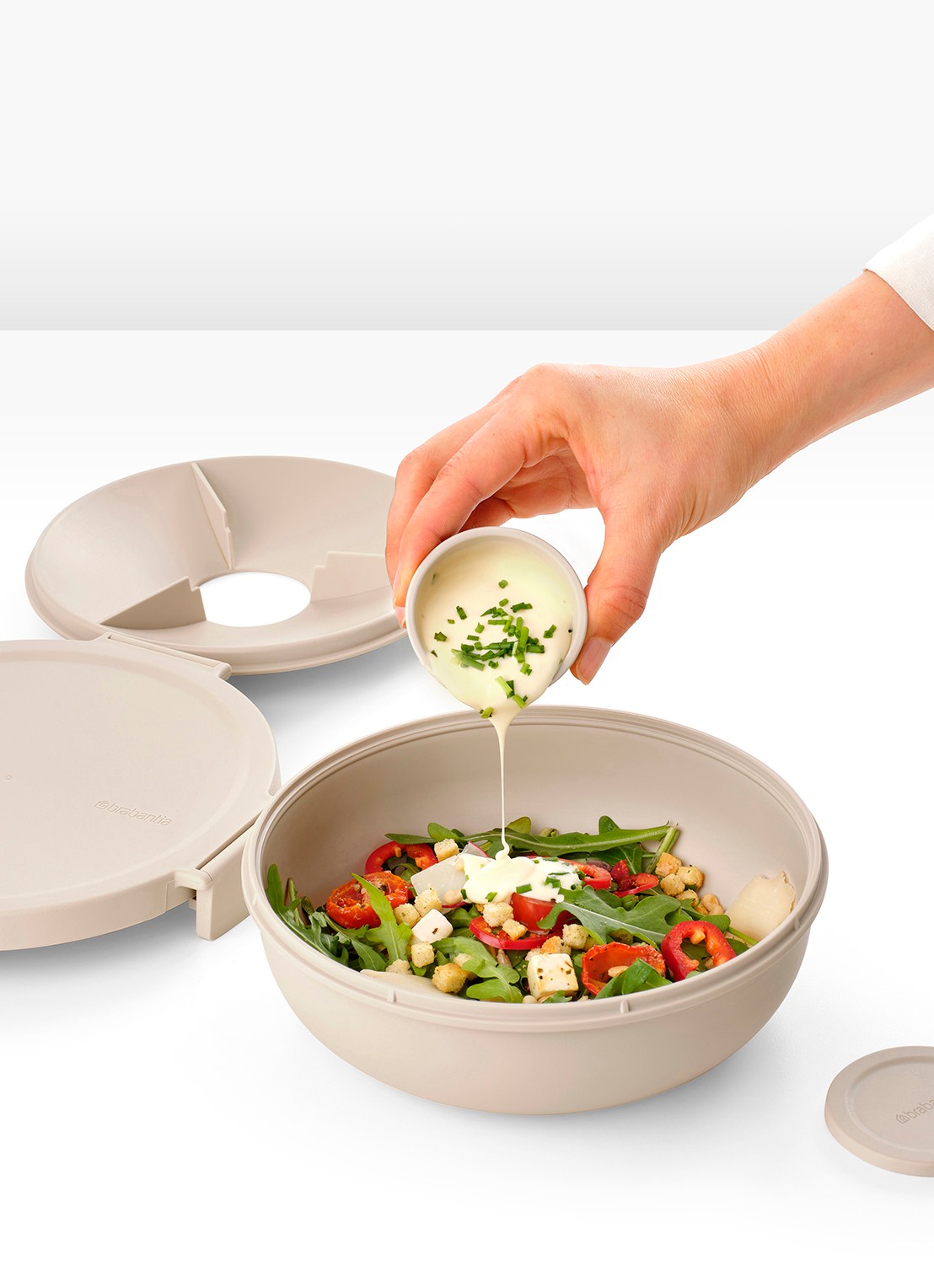 Brabantia Make & Take Salade Lunchbox To Go 1,3 liter - detail 2 beige