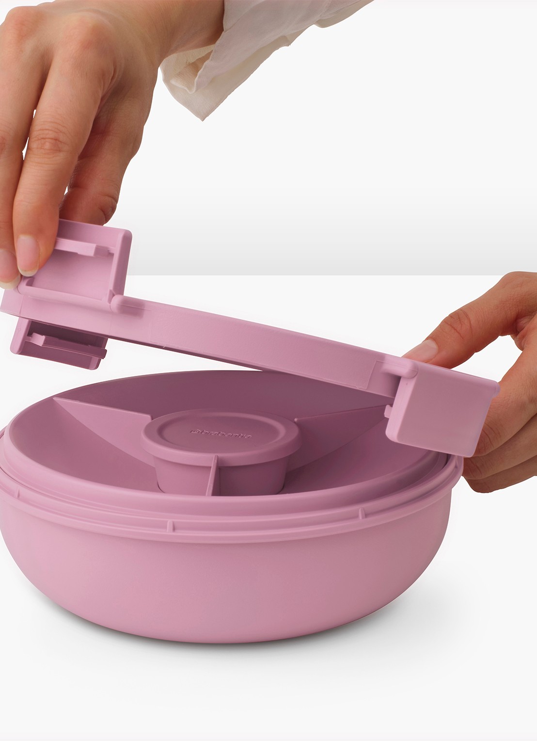 Brabantia Make & Take Salade Lunchbox To Go 1,3 liter - achterkant 7 donkerroze