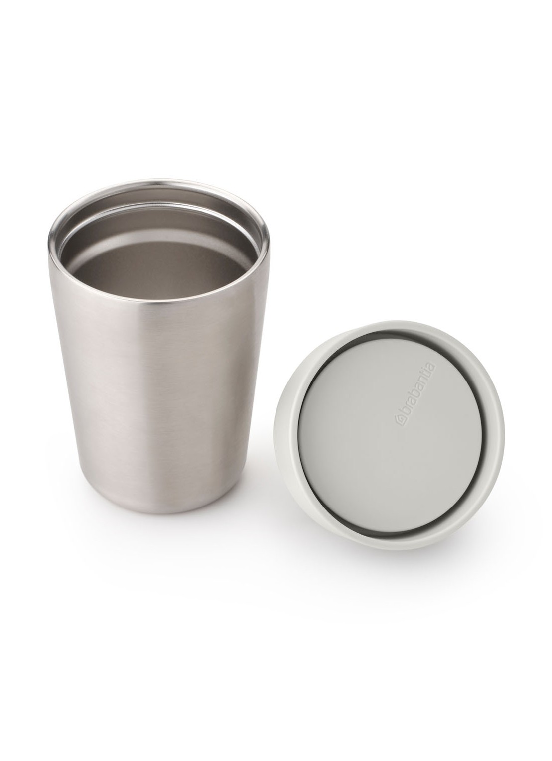 Brabantia Make & Take thermosbeker 20 cl   - voorkant 2 lichtgrijs