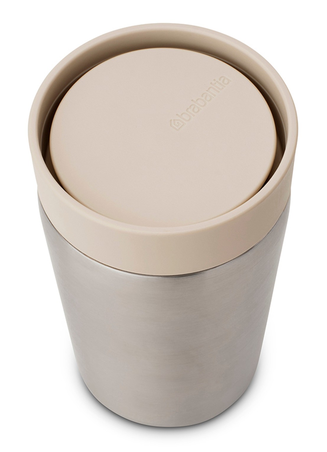 Brabantia Make & Take thermosbeker/koffiebeker 200 ml - achterkant beige