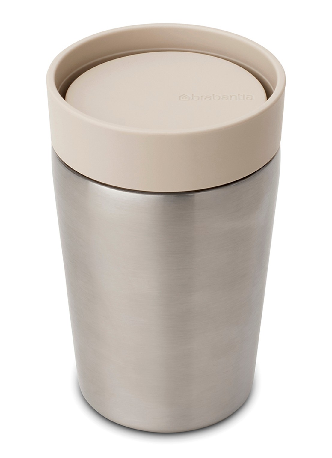 Brabantia Make & Take thermosbeker/koffiebeker 200 ml - voorkant 2 beige