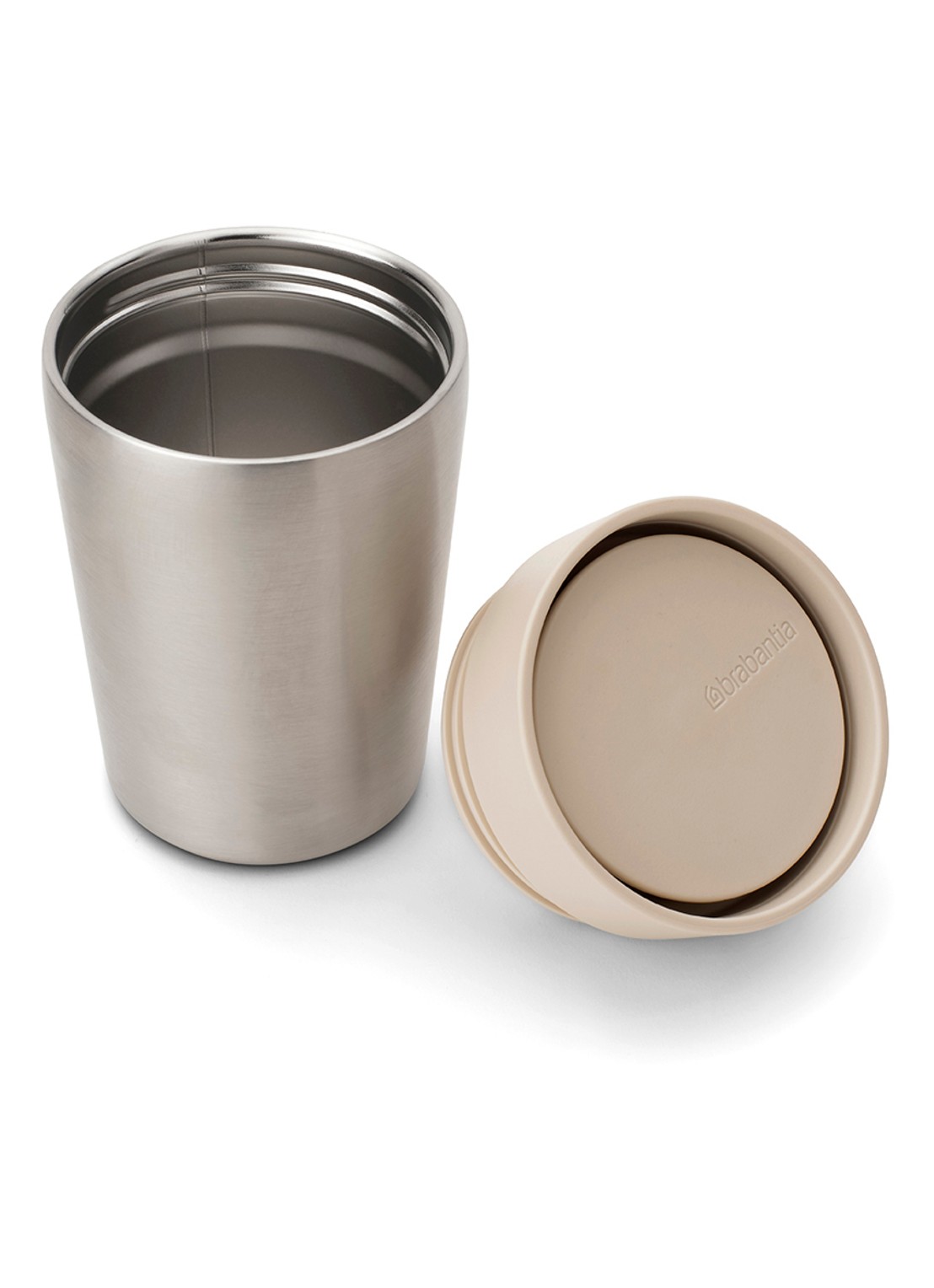 Brabantia Make & Take thermosbeker/koffiebeker 200 ml - voorkant 3 beige