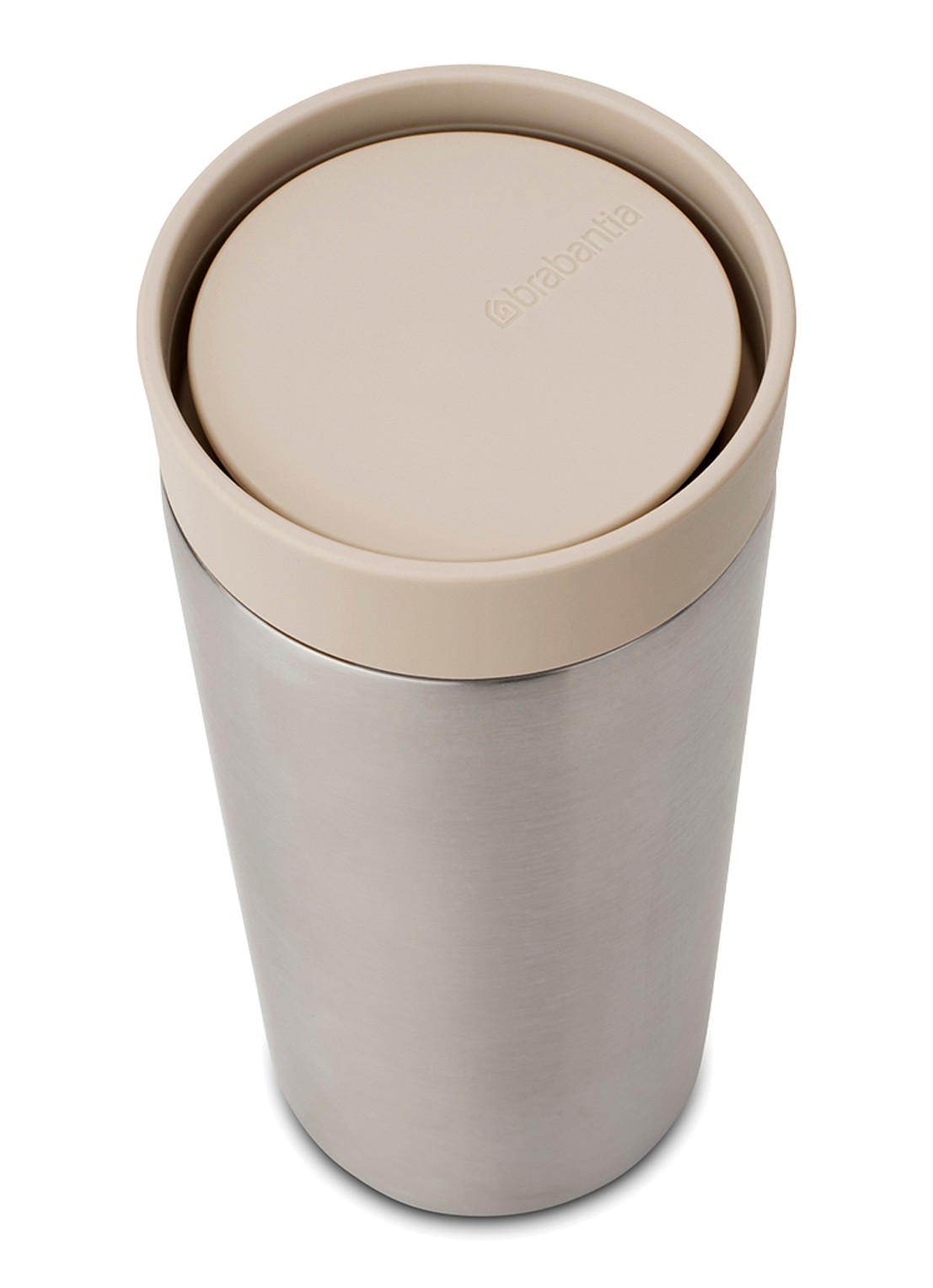 Brabantia Make & Take thermosbeker/koffiebeker 36 cl - achterkant beige