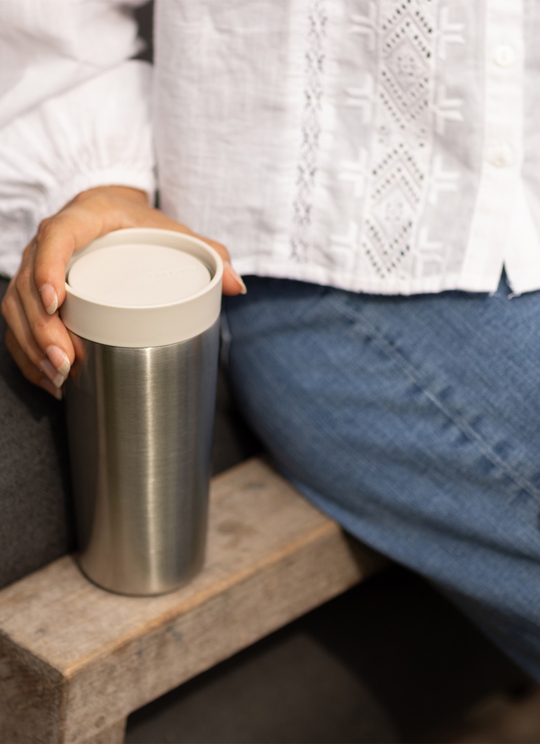 Brabantia Make & Take thermosbeker/koffiebeker 36 cl - detail 4 beige