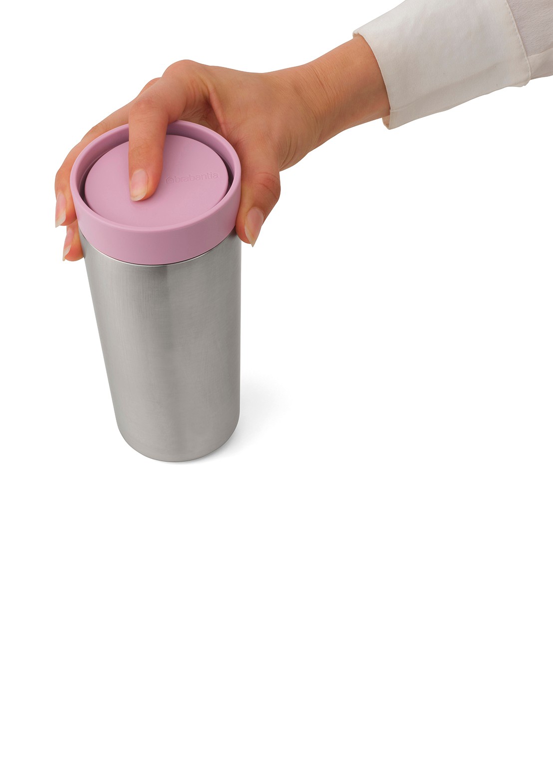 Brabantia Make & Take thermosbeker/koffiebeker 36 cl - detail 2 donkerroze