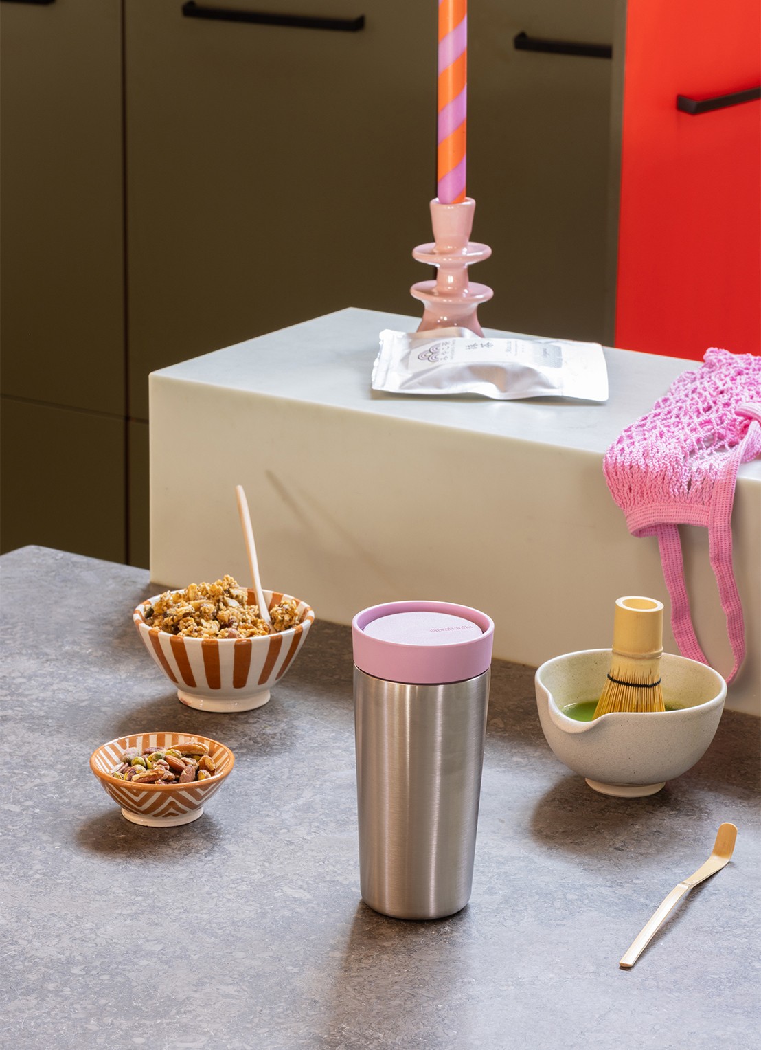 Brabantia Make & Take thermosbeker/koffiebeker 36 cl - detail 6 donkerroze