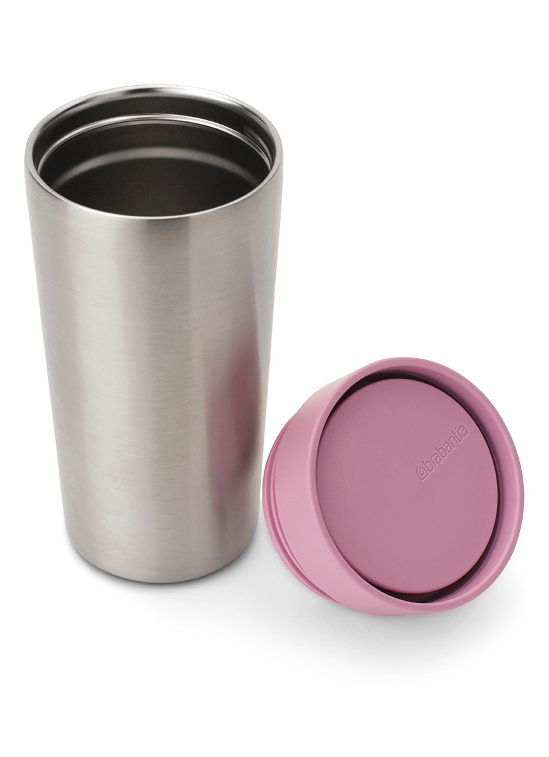 Brabantia Make & Take thermosbeker/koffiebeker 36 cl - voorkant 8 donkerroze