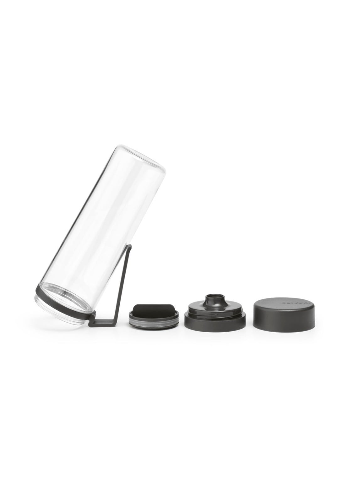 Brabantia Make & Take waterfles met zeef 0,5 liter - achterkant donkergrijs