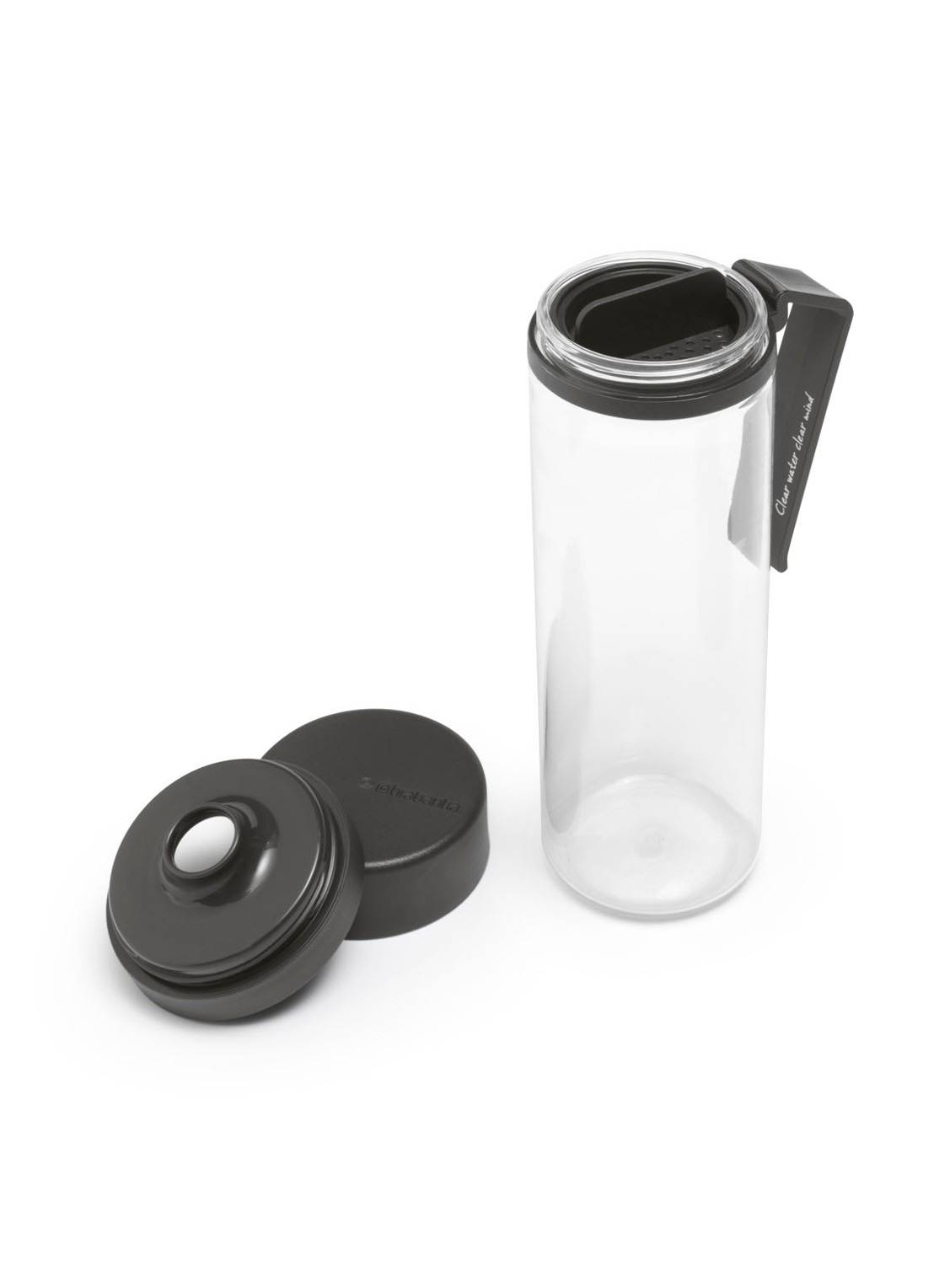 Brabantia Make & Take waterfles met zeef 0,5 liter - voorkant 3 donkergrijs