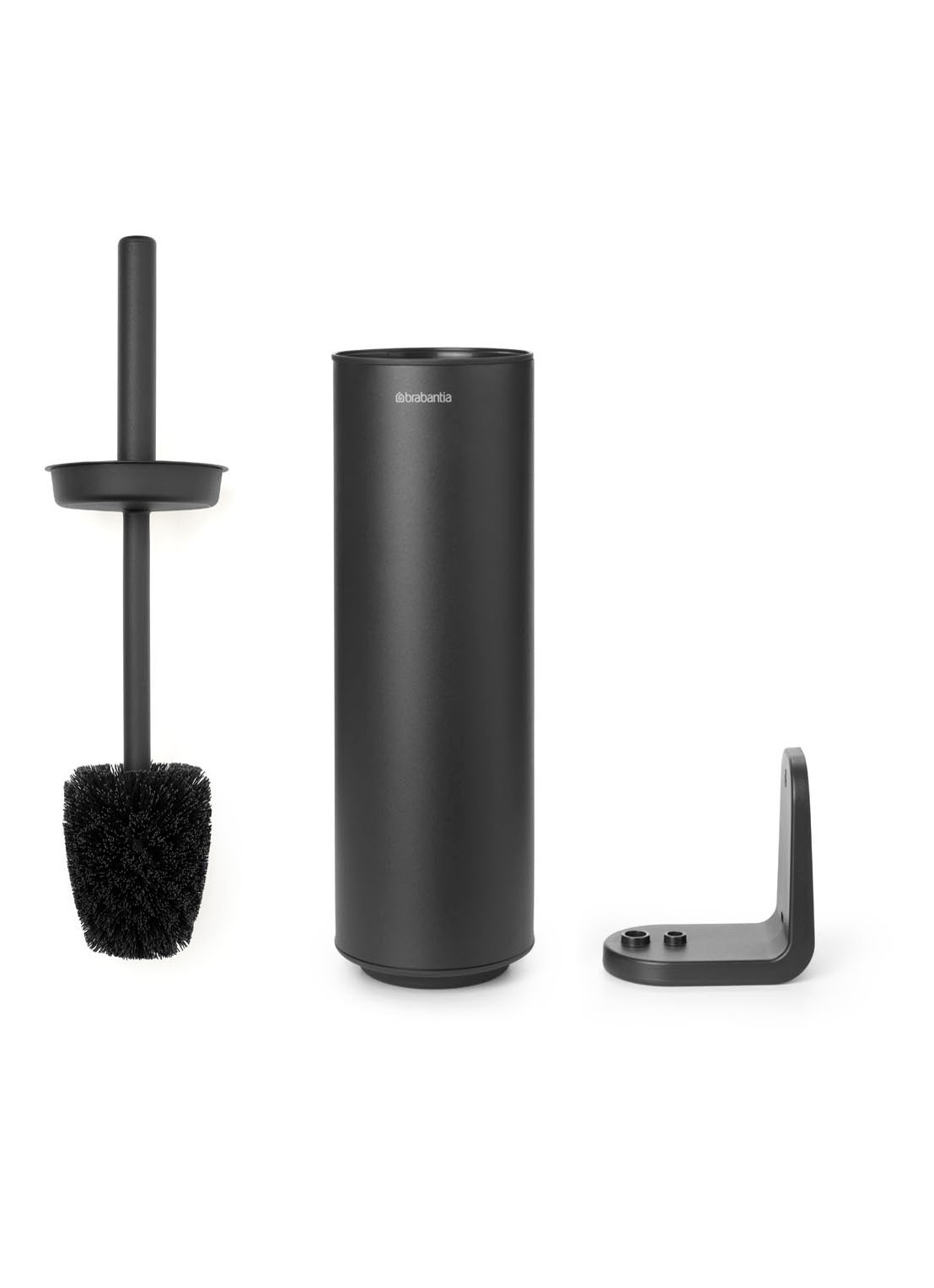 Brabantia MindSet toiletborstel met houder - voorkant antraciet
