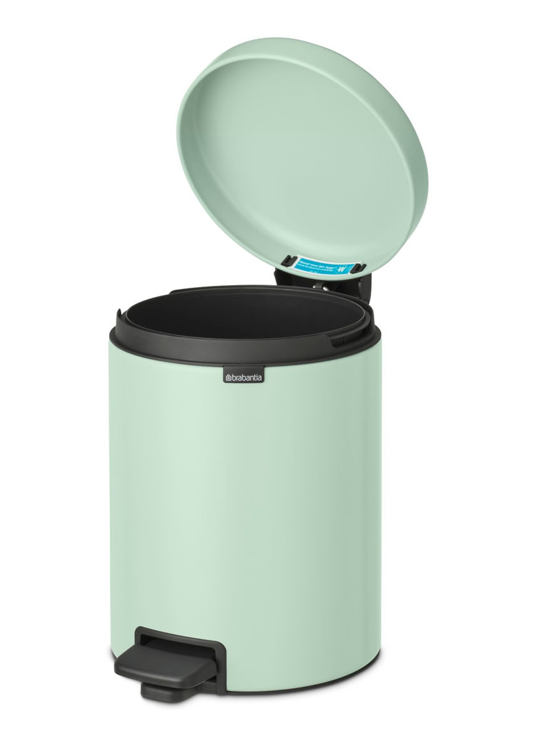 Brabantia NewIcon pedaalemmer 5 liter - voorkant 3 lindegroen