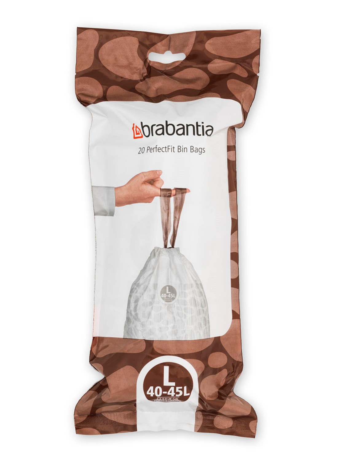 Brabantia Perfect Fit L 40-45L vuilniszakken 120 stuks  - voorkant 7 wit