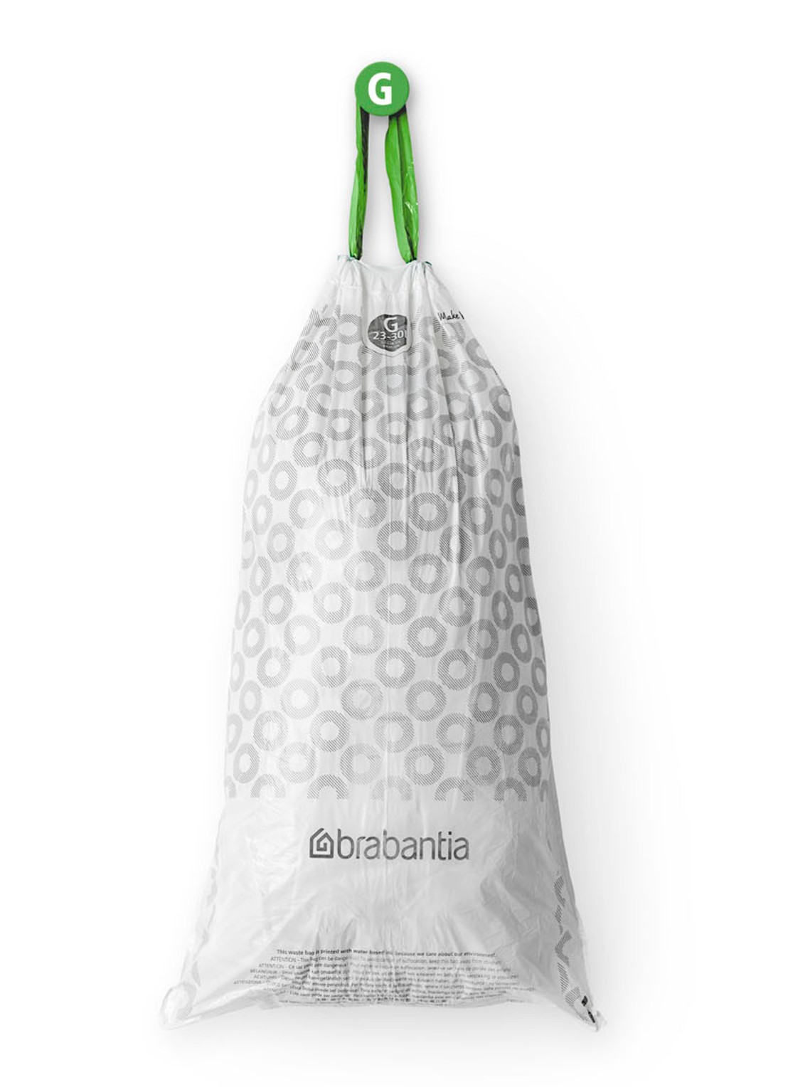 Brabantia Perfect Fit vuilniszak code G 23 - 30 liter 6 x 20 stuks - detail 4 wit