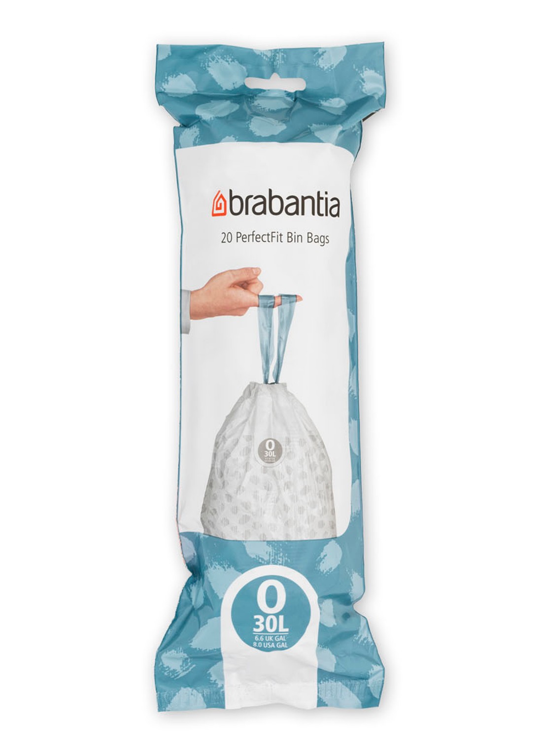 Brabantia Perfect Fit vuilniszak code O 30 liter 6 x 20 stuks - voorkant 7 wit