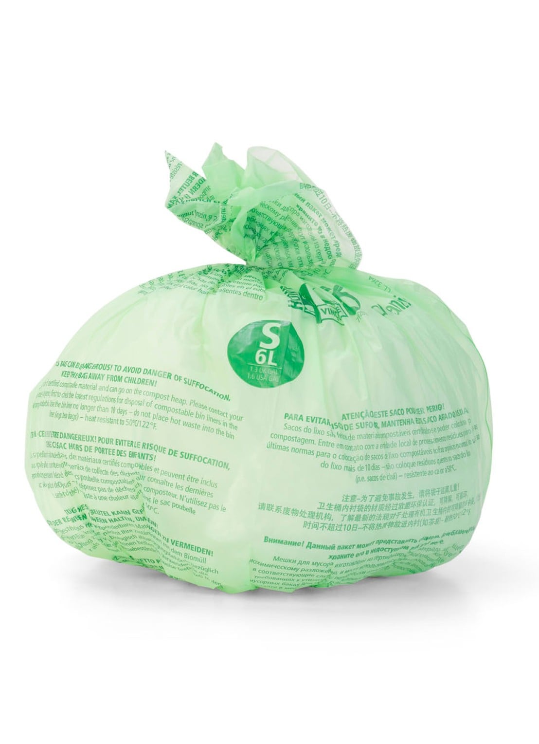Brabantia PerfectFit Compostable S 6L vuilniszakken 10 stuks - detail 4 wit