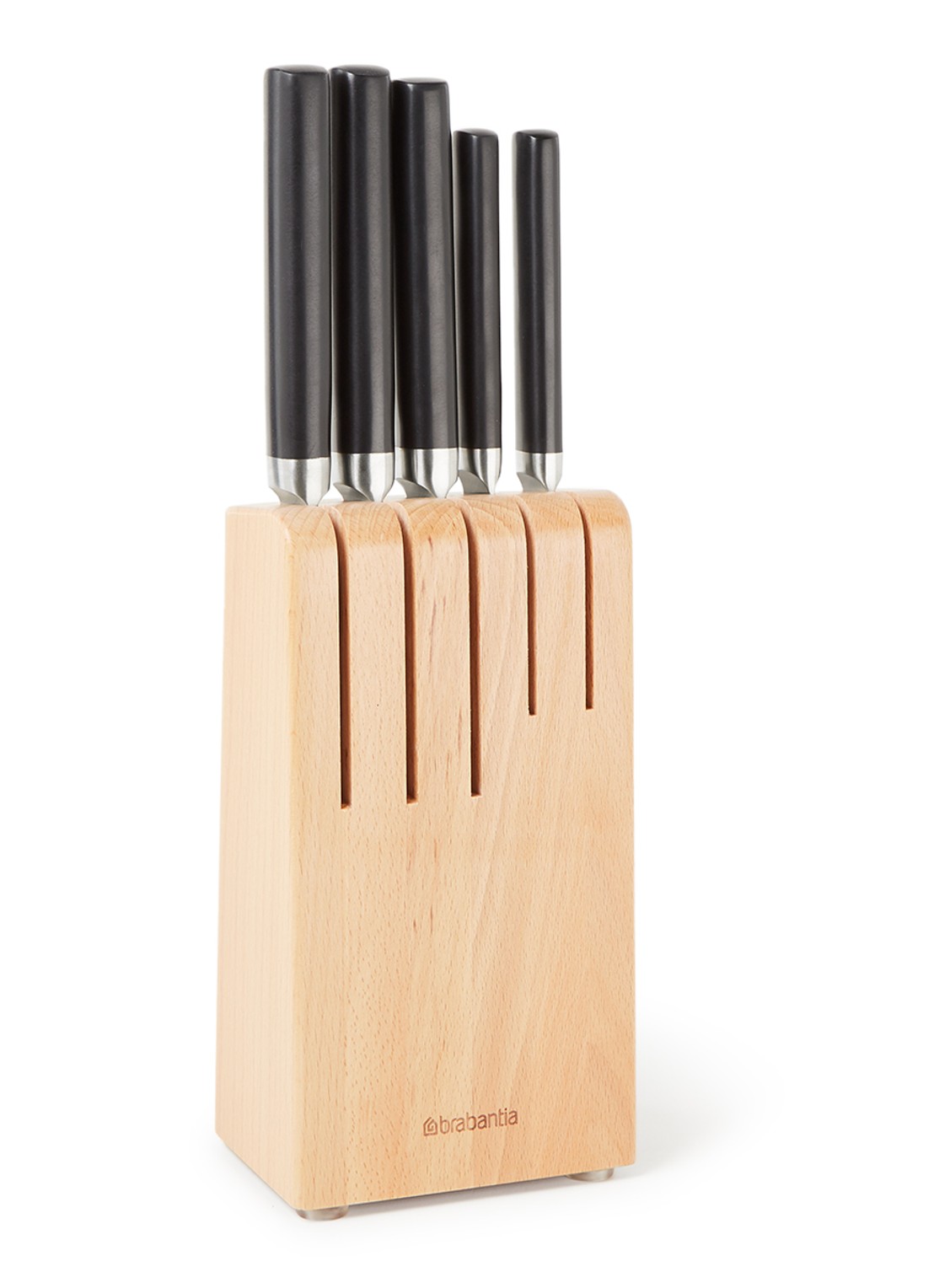 Brabantia Profile messenblok met messenset 5-delig - voorkant beige