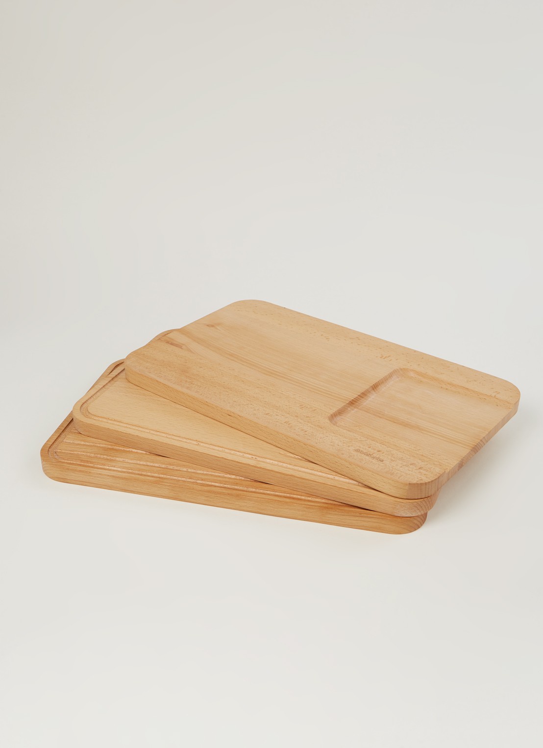 Brabantia Profile snijplank van hout set van 3 - voorkant 2 lichtbruin