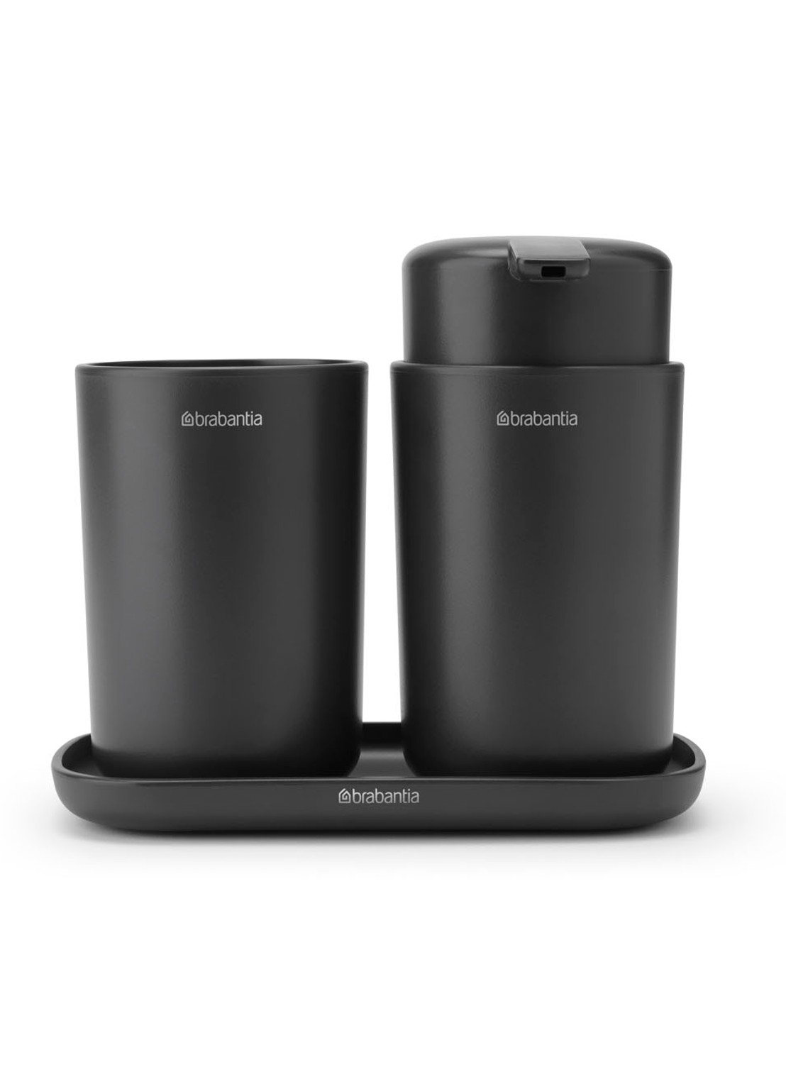 Brabantia ReNew badkameraccessoires set van 3 - voorkant antraciet