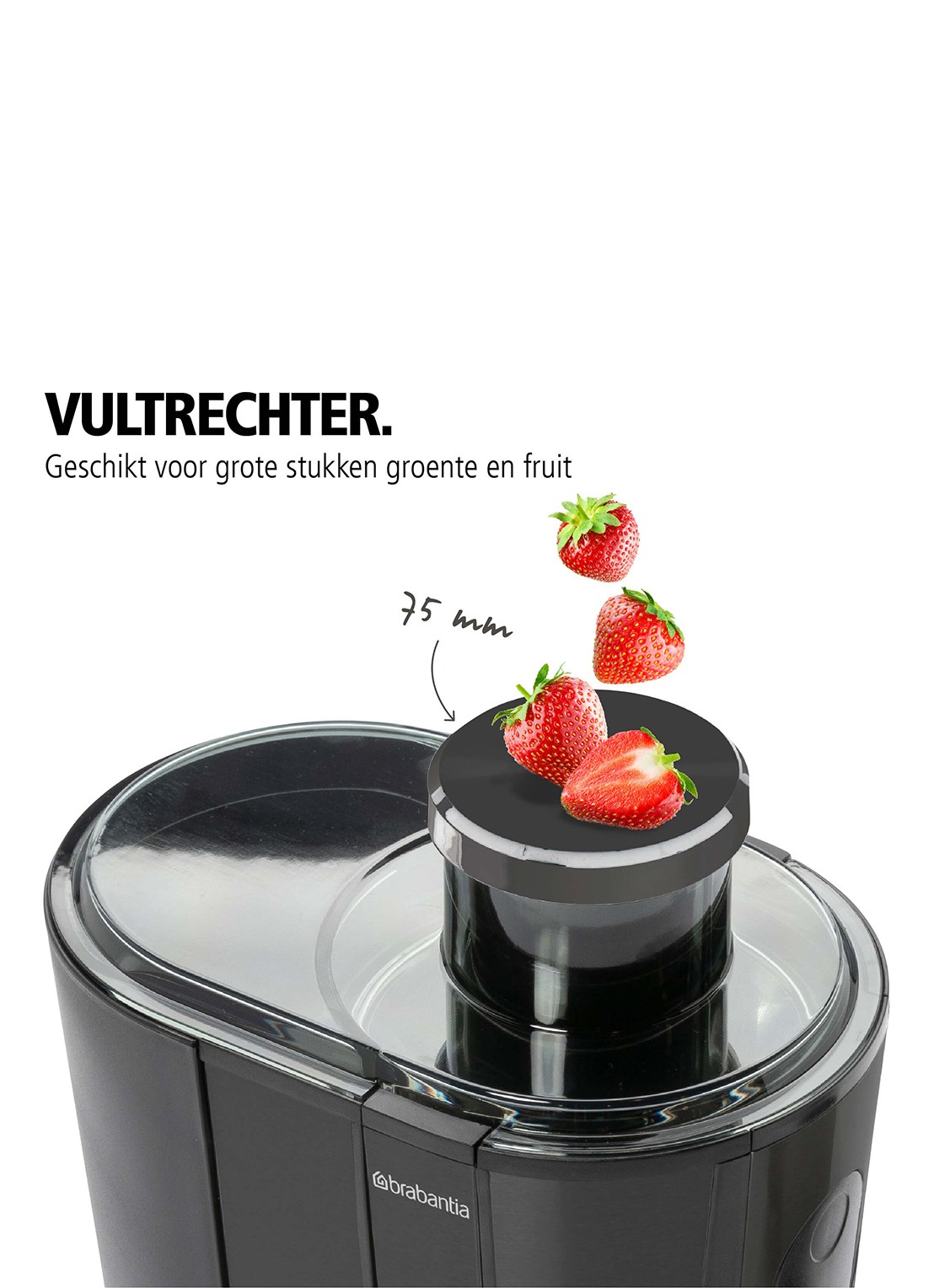 Brabantia Sapcentrifuge voor Groenten & Fruit BBEK1123BK - achterkant 6 zwart