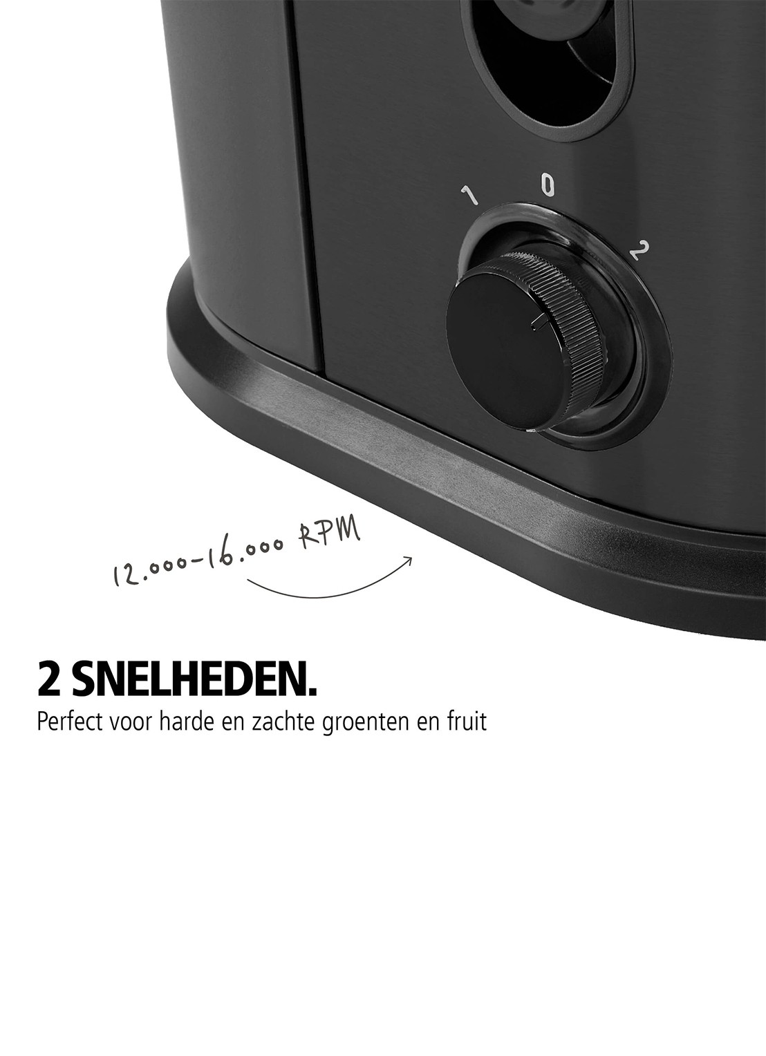 Brabantia Sapcentrifuge voor Groenten & Fruit BBEK1123BK - detail zwart